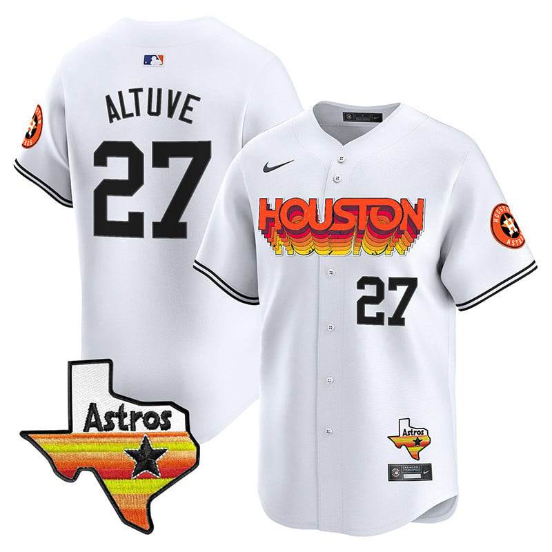Men's Astros Throwback Style Vapor Premier Limited Jersey - All Stitched