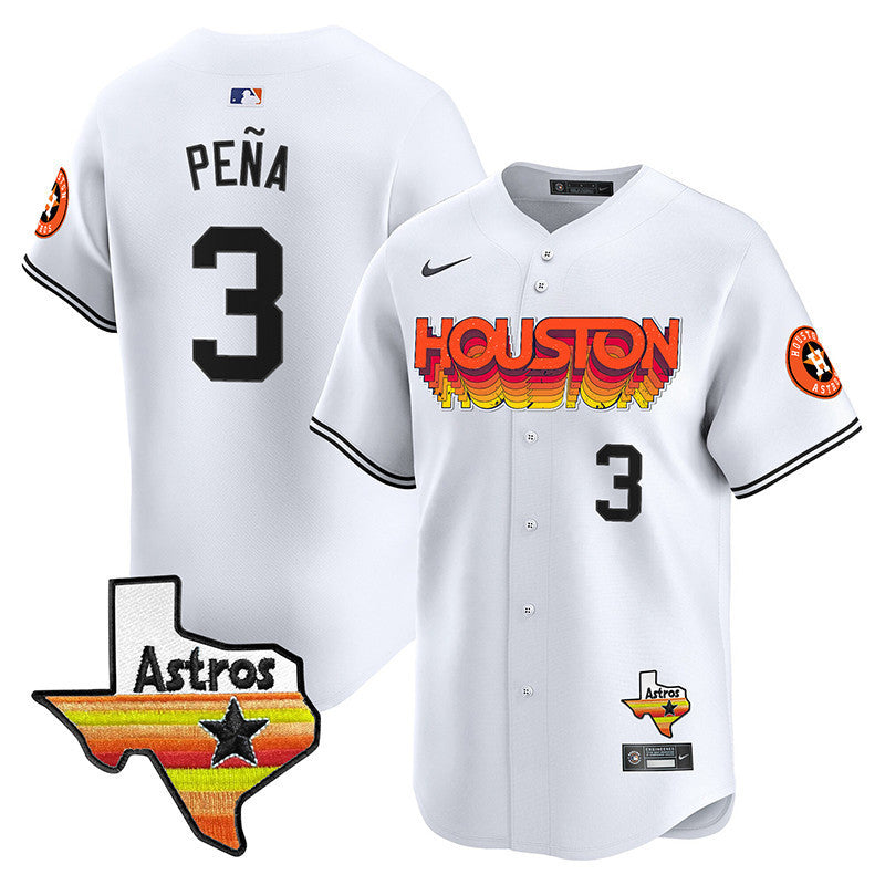 Men's Astros Throwback Style Vapor Premier Limited Jersey - All Stitched