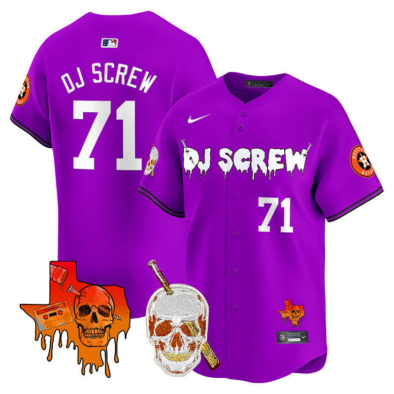 Men's Astros DJ Screw Vapor Premier Limited Jersey V2 - All Stitched