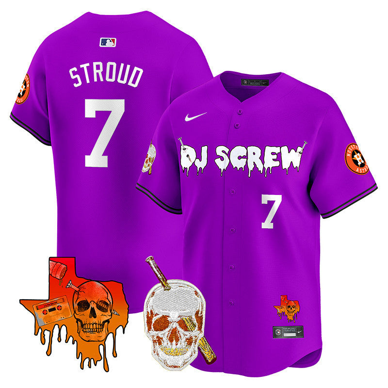 Men's Astros DJ Screw Vapor Premier Limited Jersey V2 - All Stitched