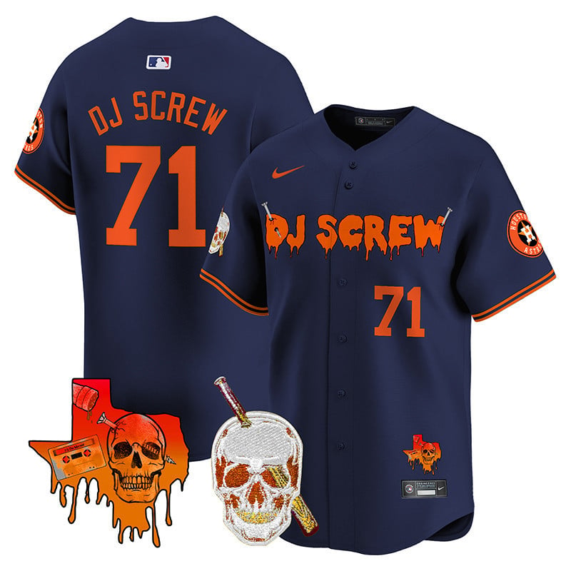 Men's Astros DJ Screw Vapor Premier Limited Jersey V2 - All Stitched