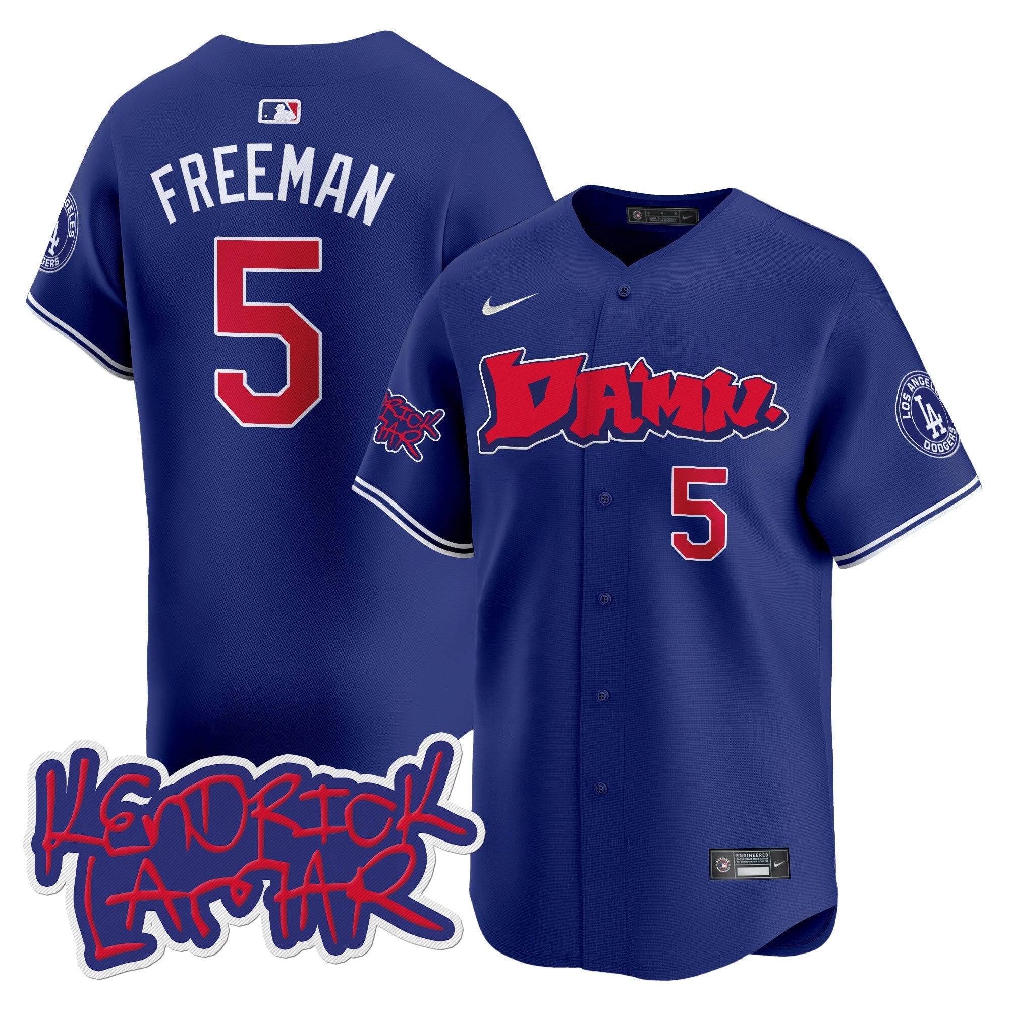 Men's Dodgers Kendrick Lamar Vapor Premier Limited Jersey - All Stitched
