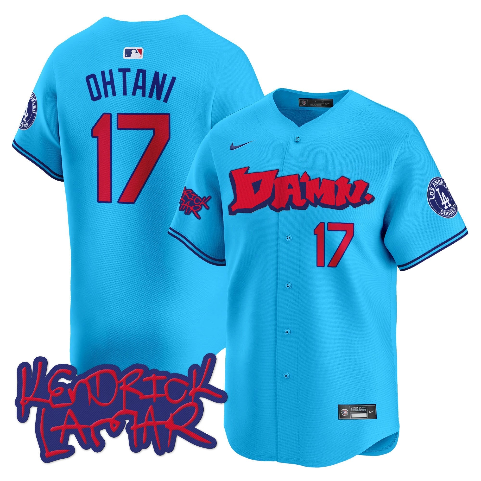 Men's Dodgers Kendrick Lamar Vapor Premier Limited Jersey - All Stitched