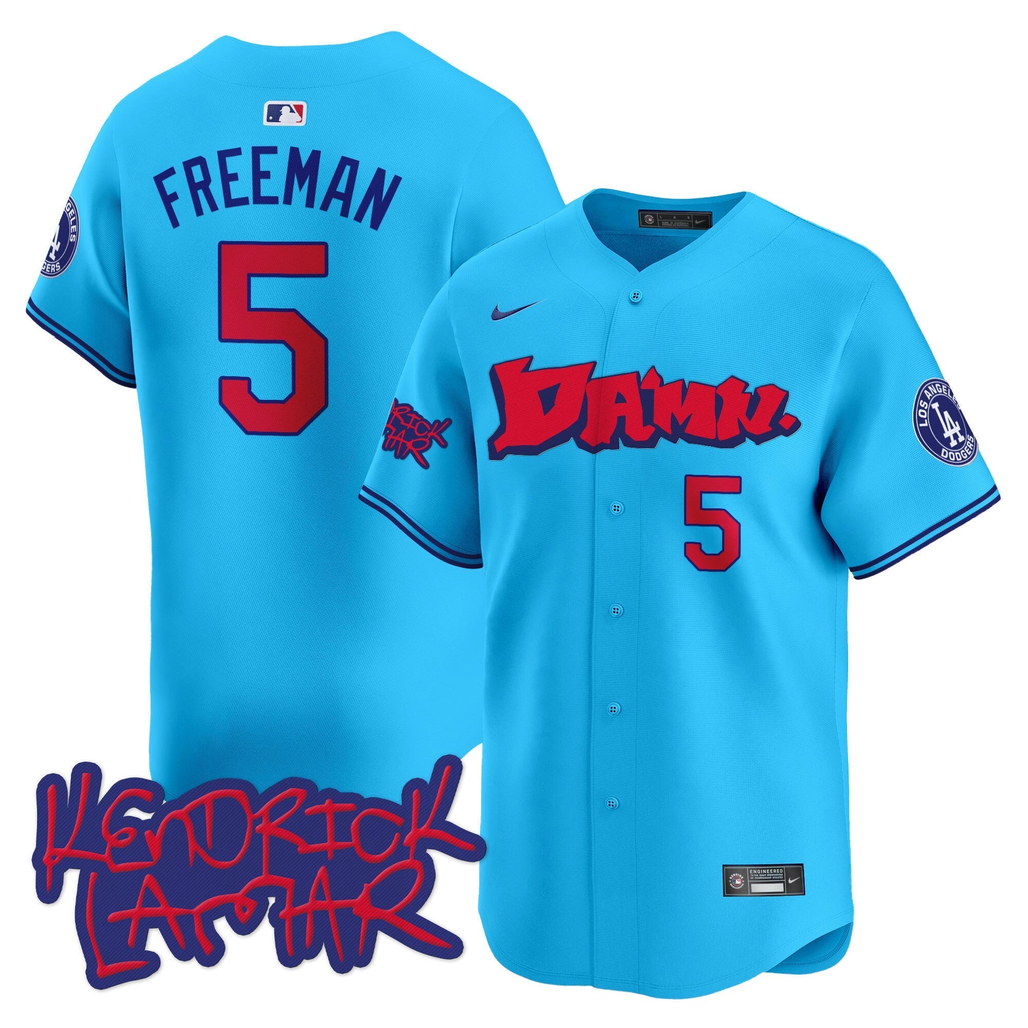 Men's Dodgers Kendrick Lamar Vapor Premier Limited Jersey - All Stitched