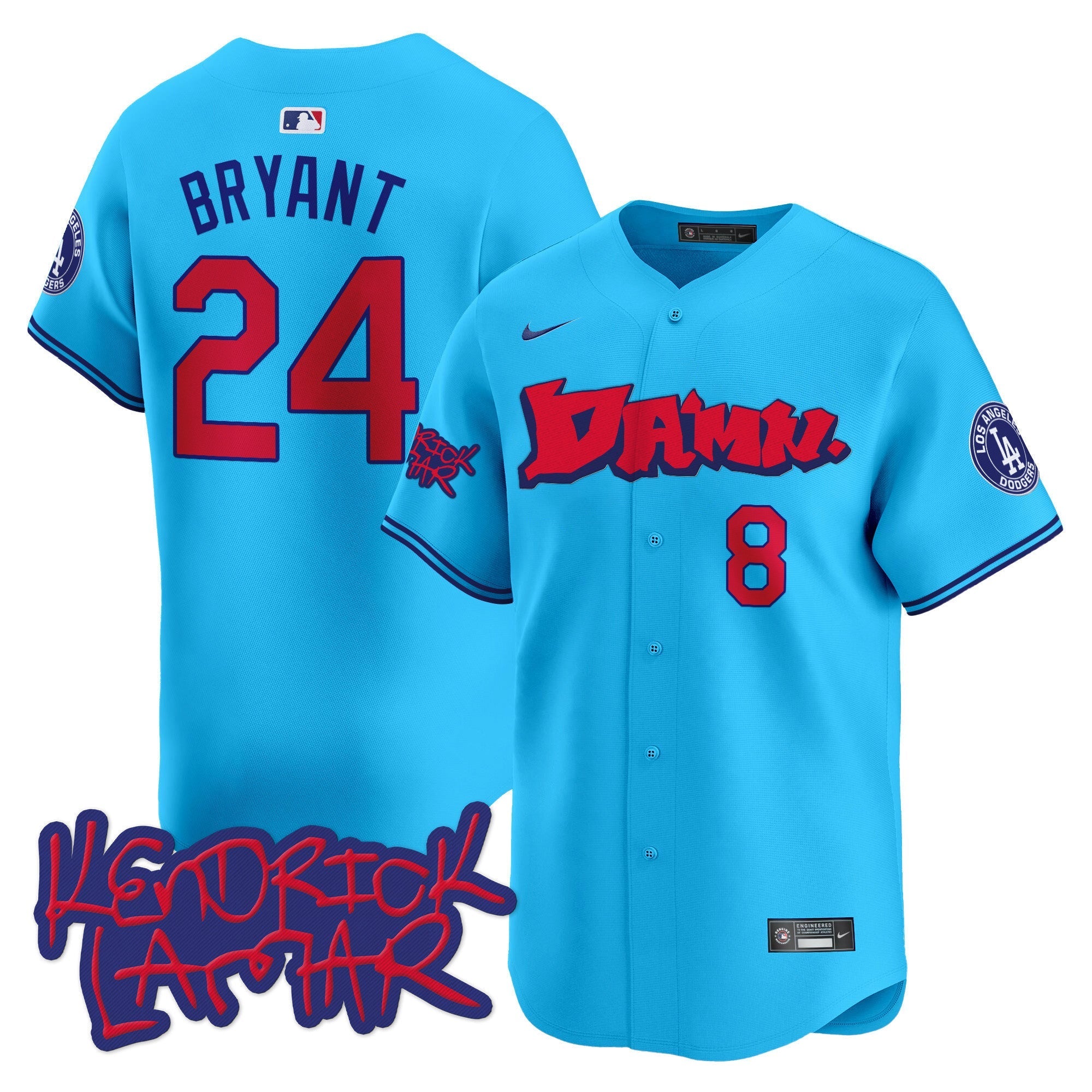 Men's Dodgers Kendrick Lamar Vapor Premier Limited Jersey - All Stitched
