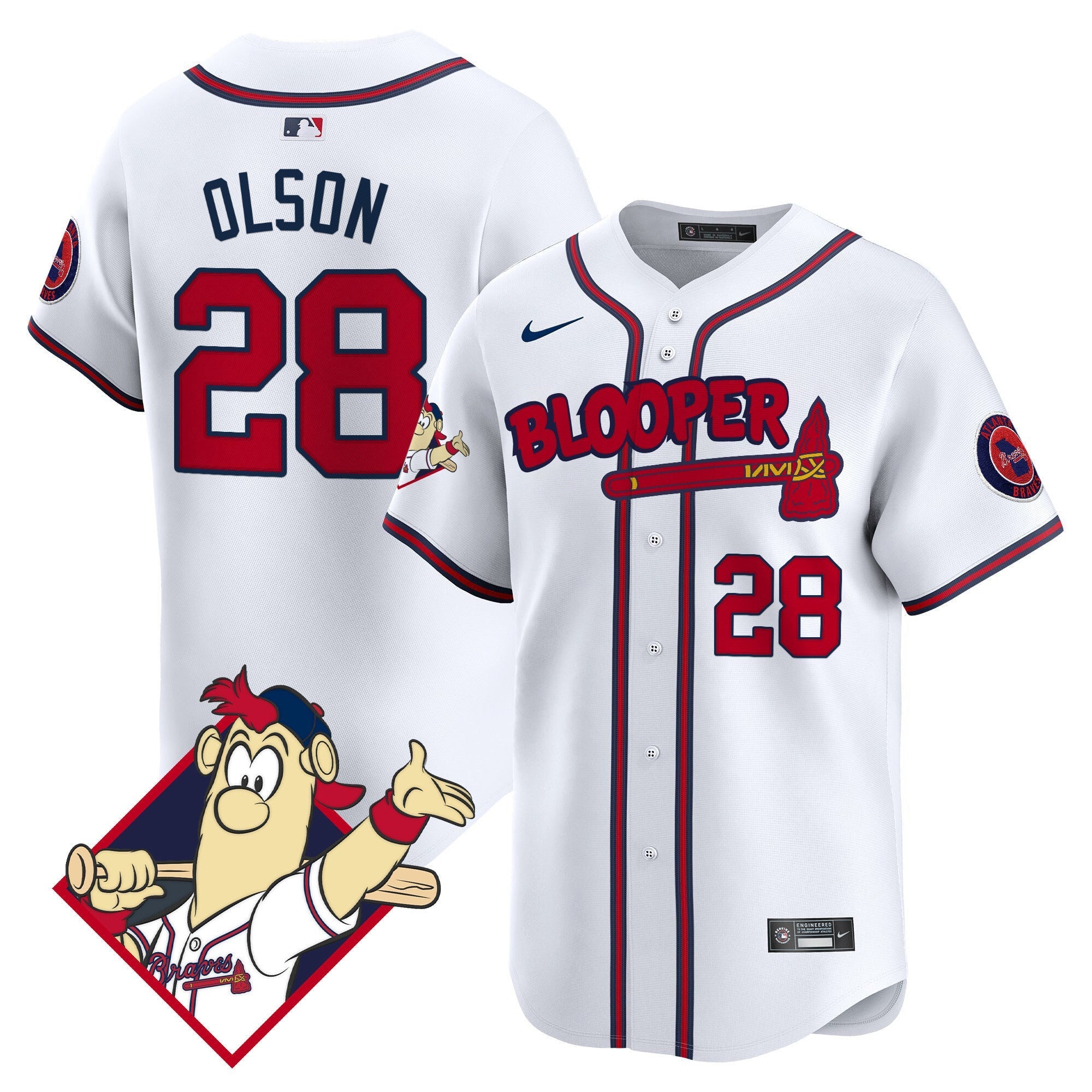 Men's Atlanta Braves Blooper Vapor Premier Limited Jersey - All Stitched