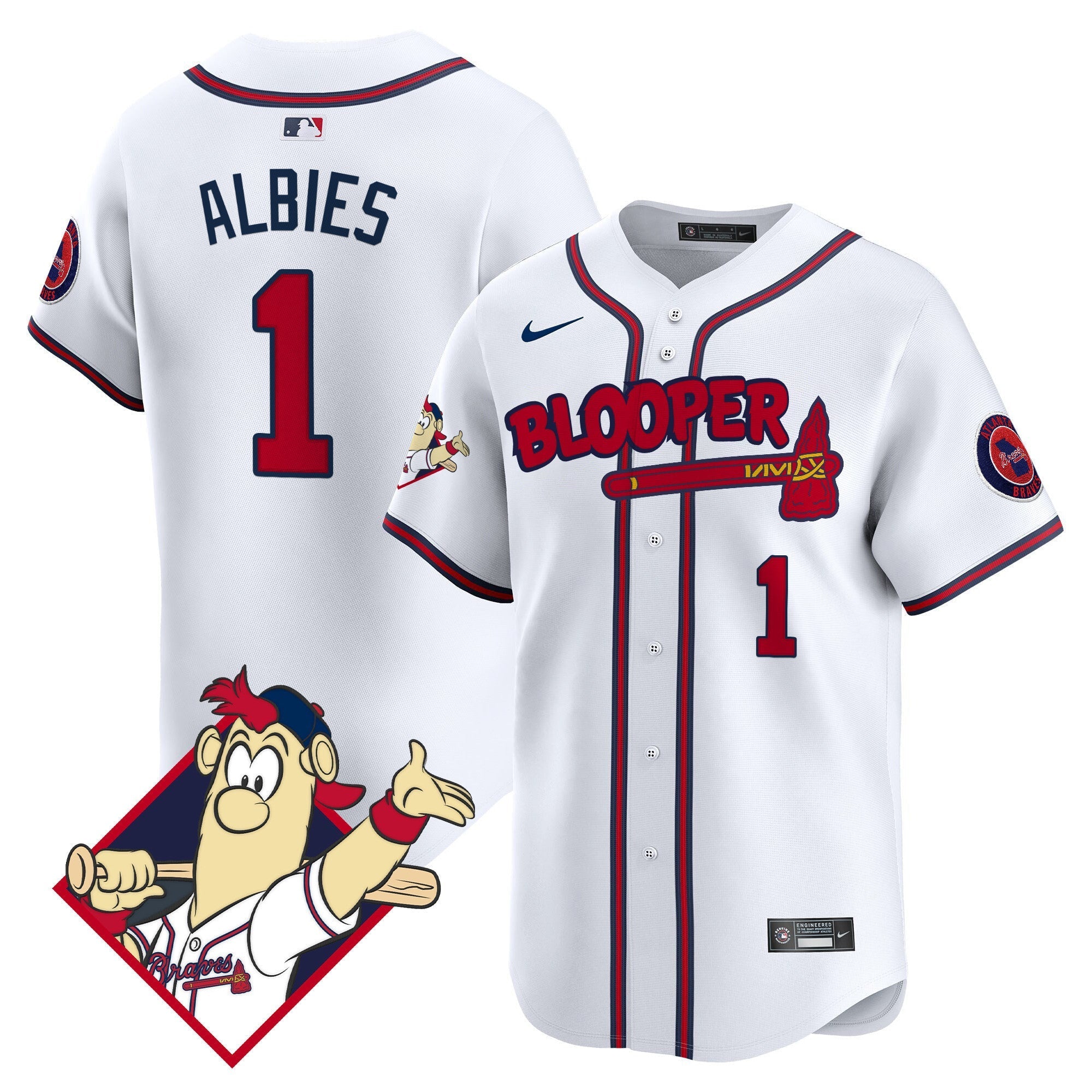 Men's Atlanta Braves Blooper Vapor Premier Limited Jersey - All Stitched
