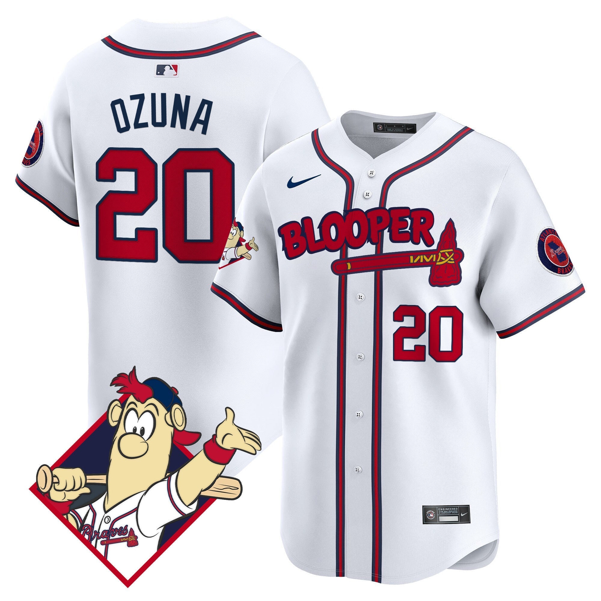 Men's Atlanta Braves Blooper Vapor Premier Limited Jersey - All Stitched