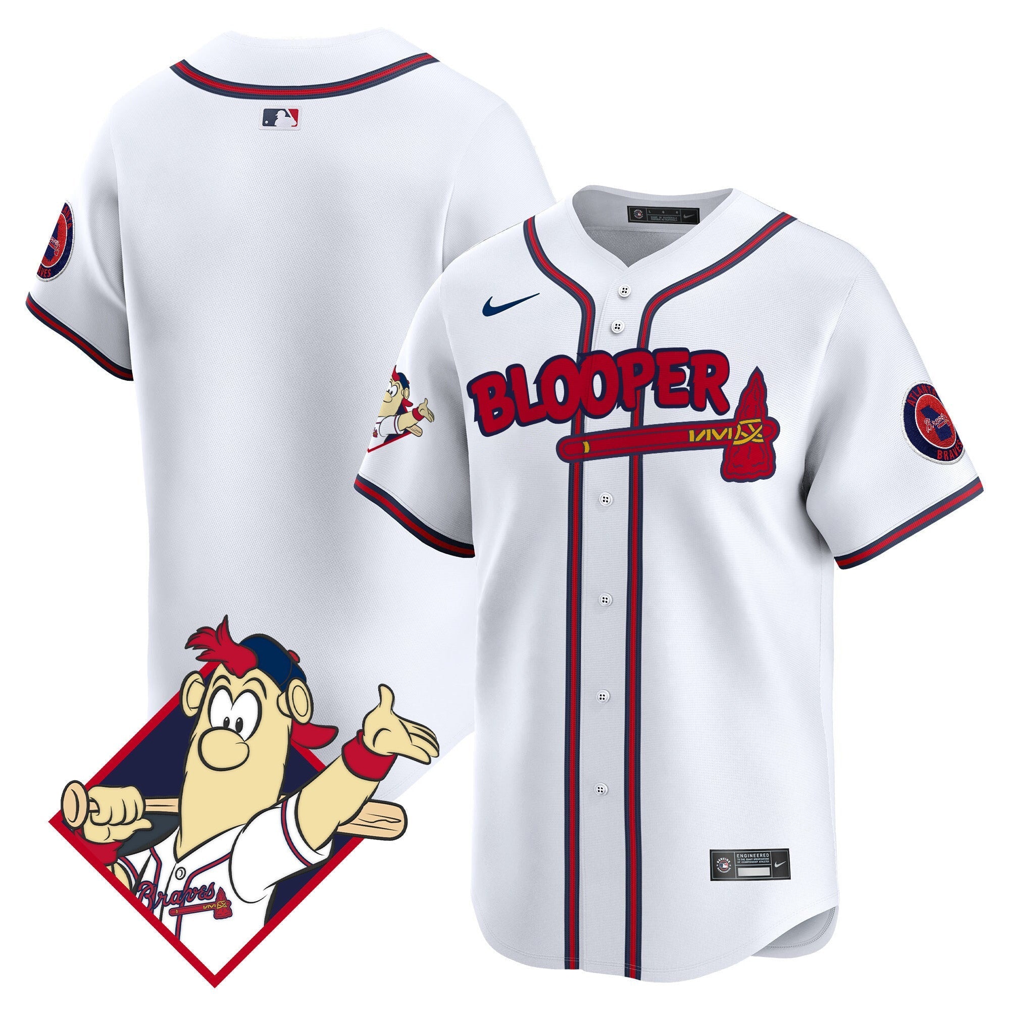 Men's Atlanta Braves Blooper Vapor Premier Limited Jersey - All Stitched