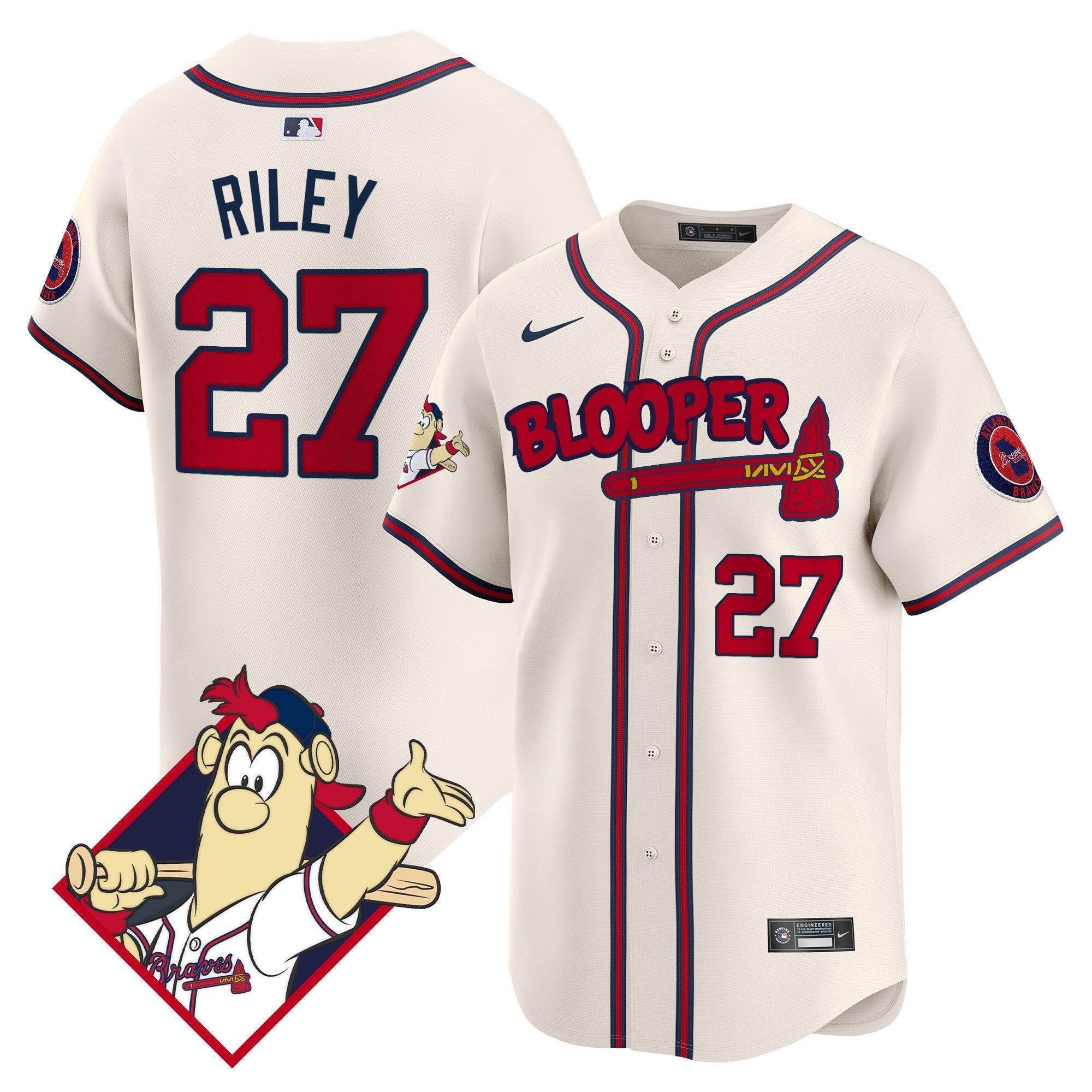 Men's Atlanta Braves Blooper Vapor Premier Limited Jersey - All Stitched