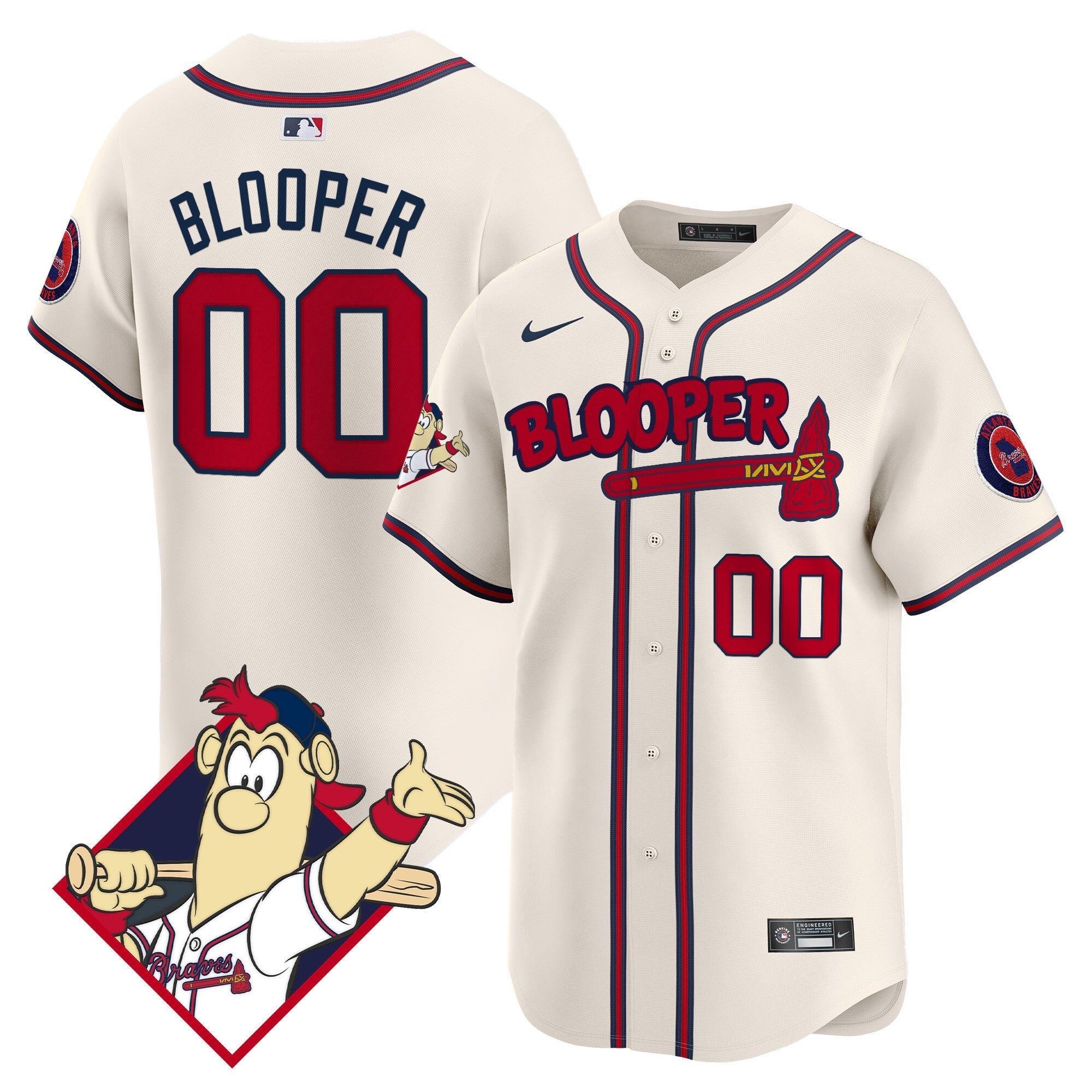 Men's Atlanta Braves Blooper Vapor Premier Limited Jersey - All Stitched