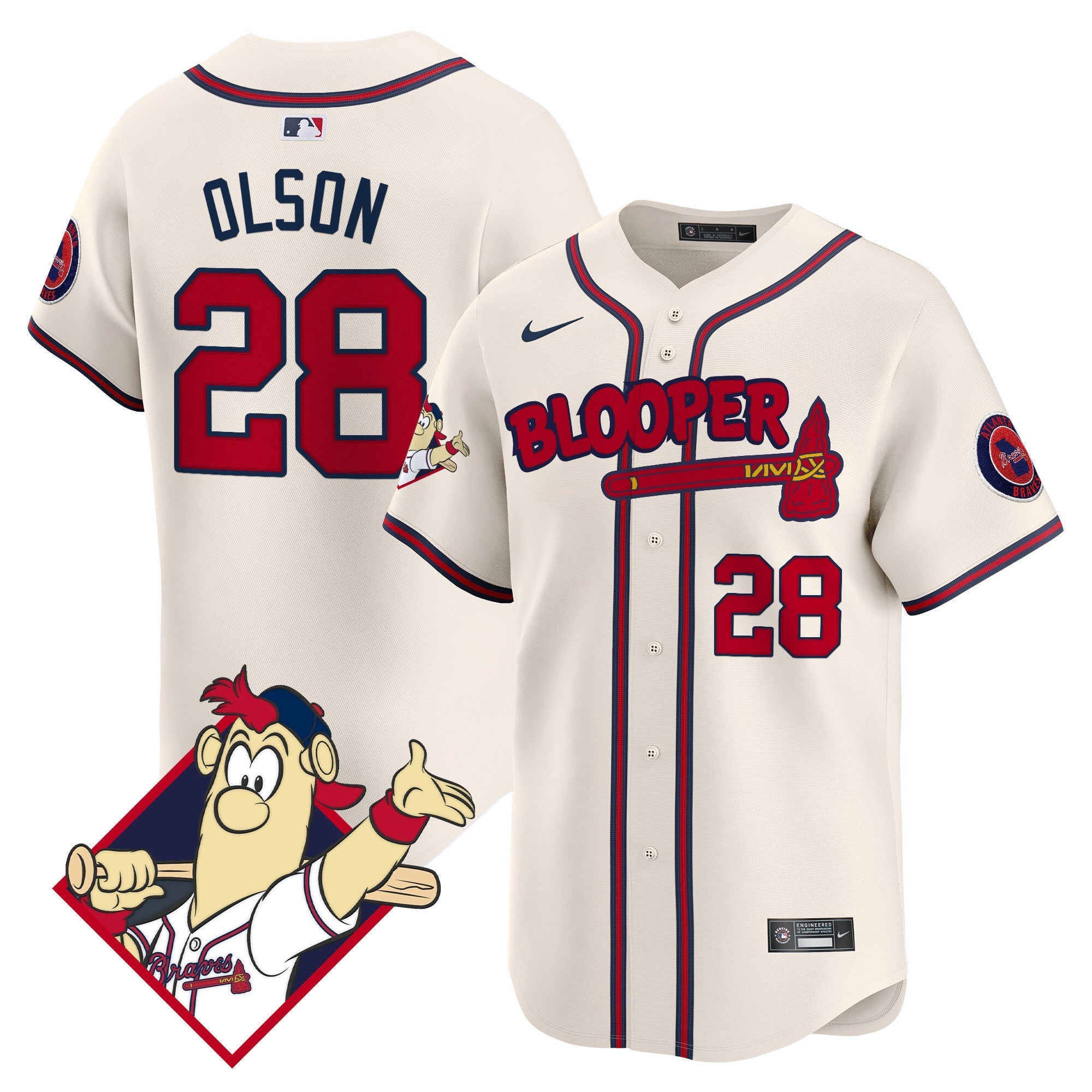 Men's Atlanta Braves Blooper Vapor Premier Limited Jersey - All Stitched
