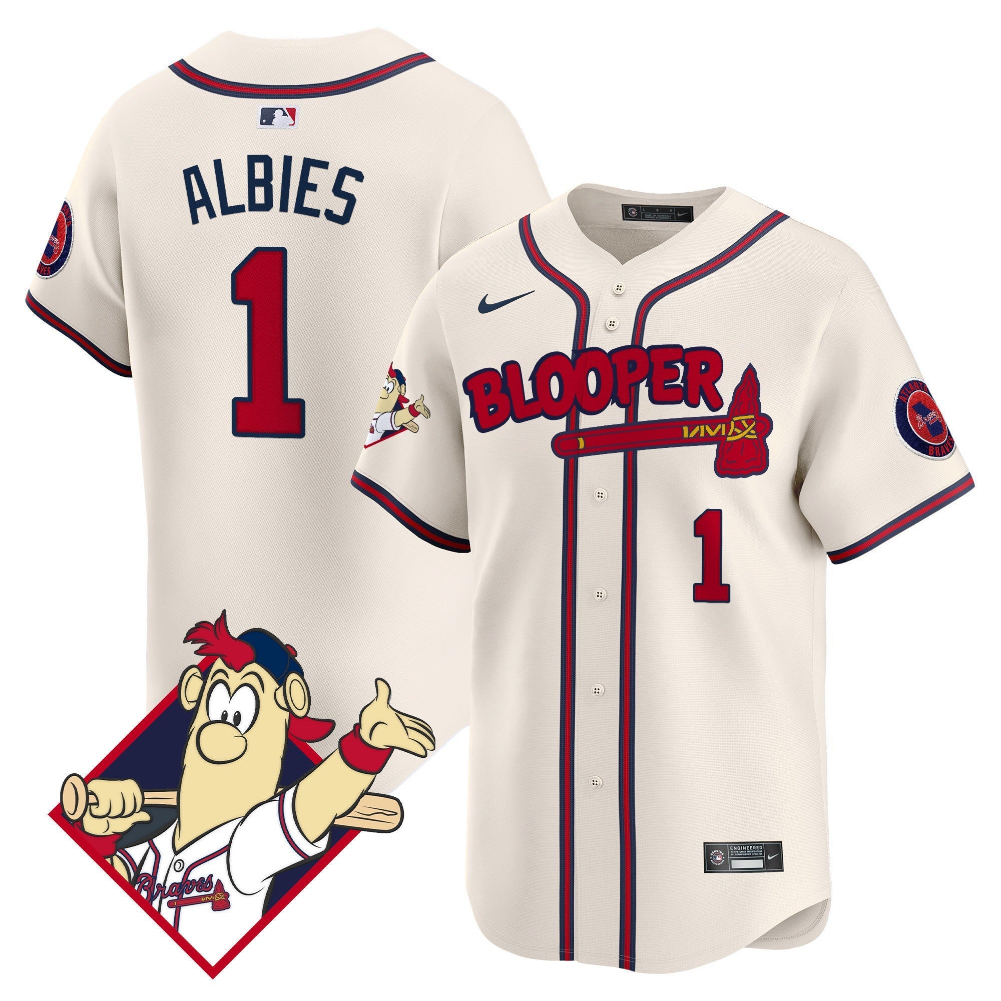 Men's Atlanta Braves Blooper Vapor Premier Limited Jersey - All Stitched