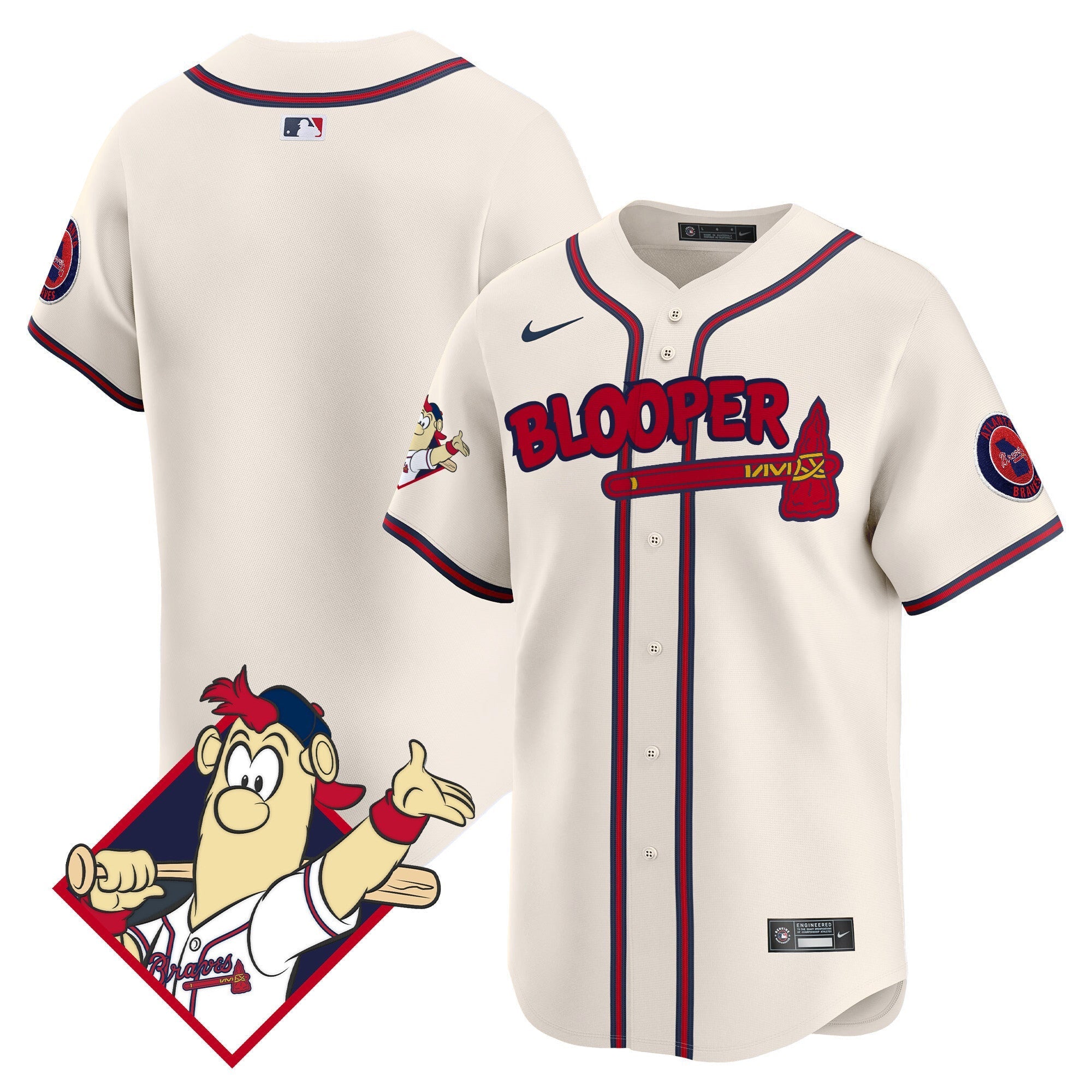 Men's Atlanta Braves Blooper Vapor Premier Limited Jersey - All Stitched