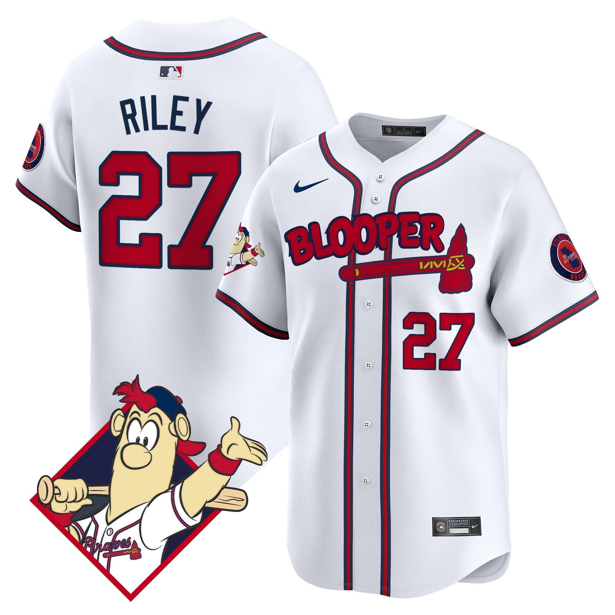Men's Atlanta Braves Blooper Vapor Premier Limited Jersey - All Stitched