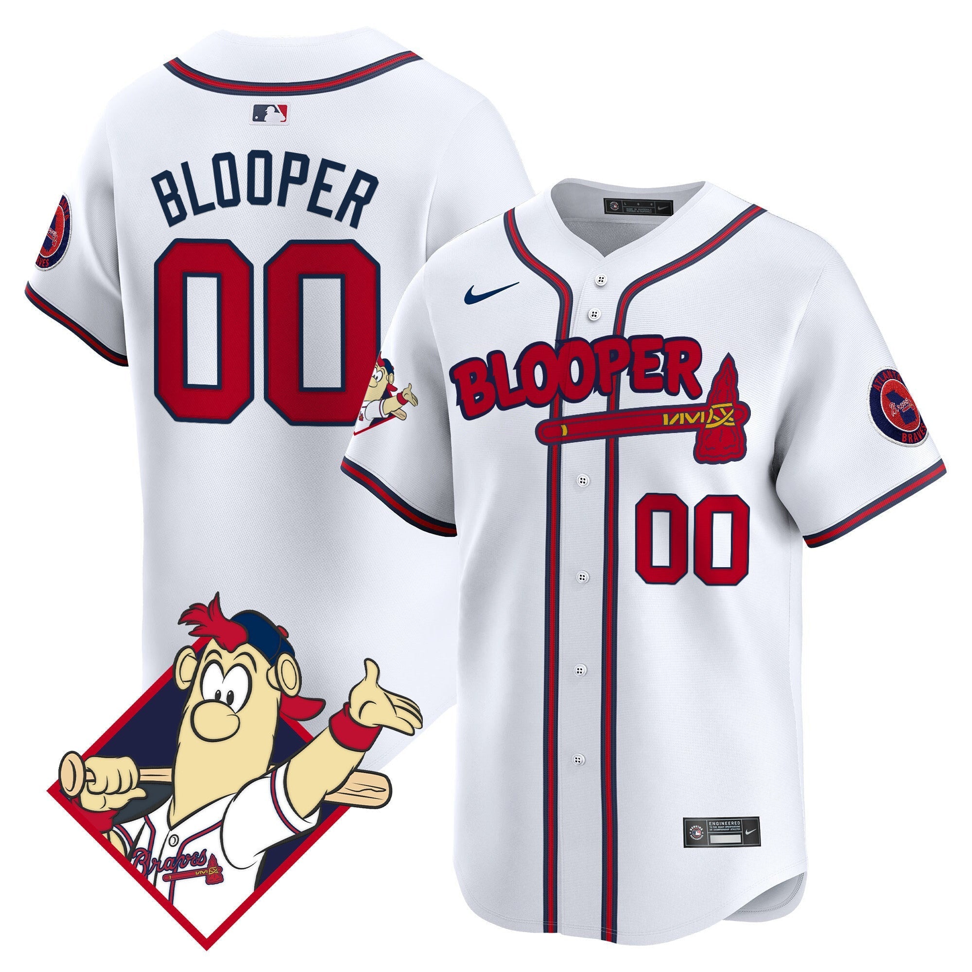 Men's Atlanta Braves Blooper Vapor Premier Limited Jersey - All Stitched