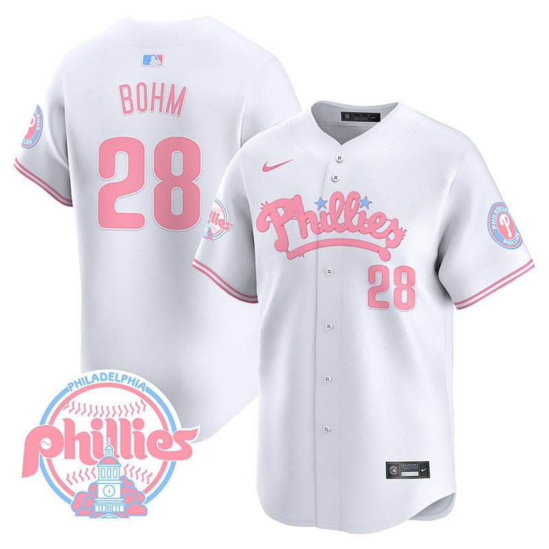 Men's Phillies Bubblegum Pink Vapor Premier Limited Jersey - All Stitched