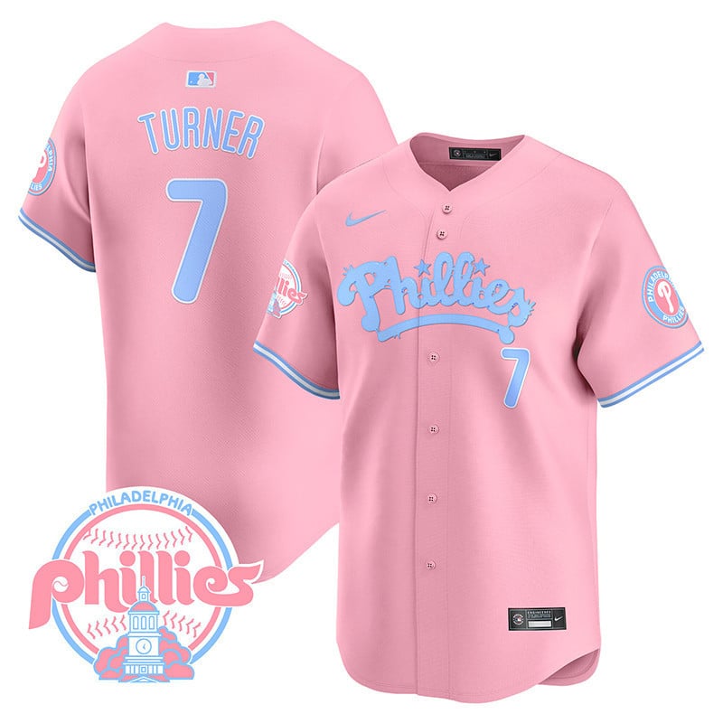 Men's Phillies Bubblegum Pink Vapor Premier Limited Jersey - All Stitched