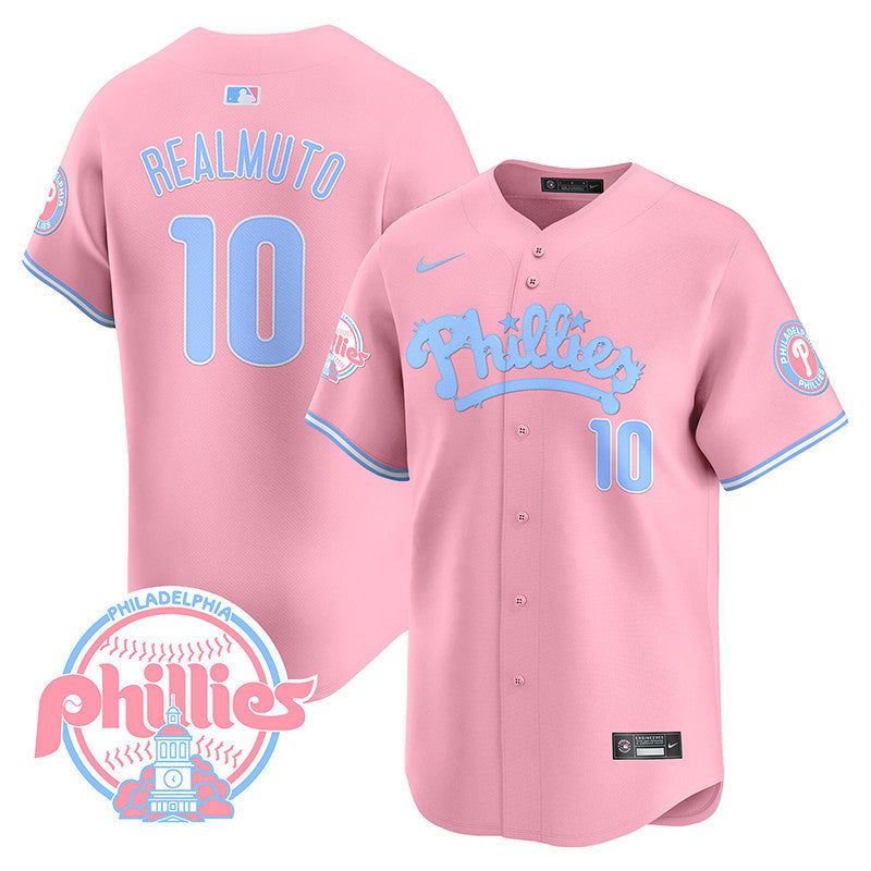 Men's Phillies Bubblegum Pink Vapor Premier Limited Jersey - All Stitched