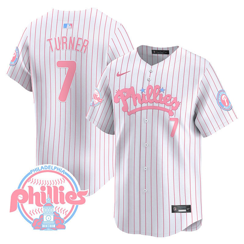Men's Phillies Bubblegum Pink Vapor Premier Limited Jersey - All Stitched