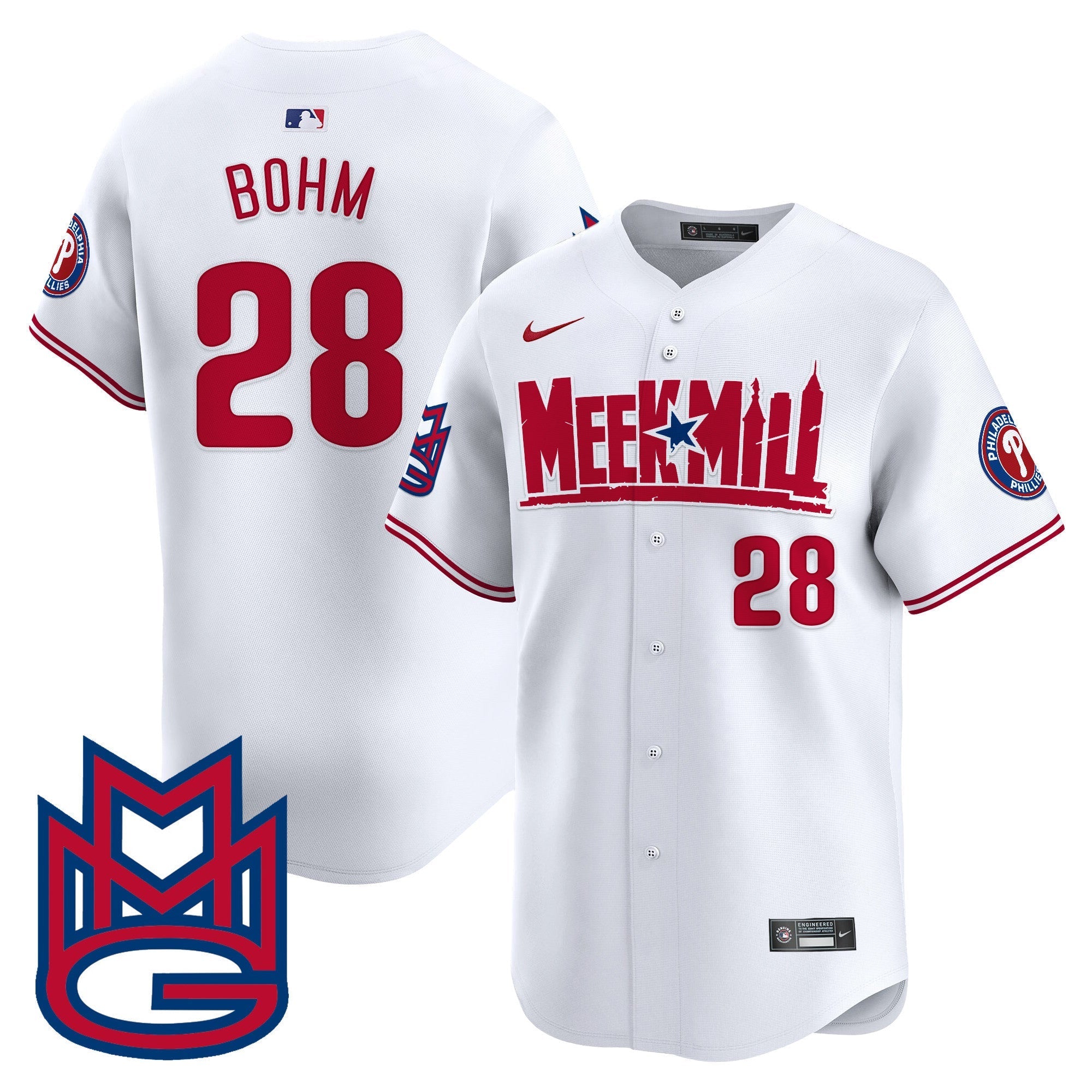 Men's Phillies Meek Mill Vapor Premier Limited Jersey - All Stitched