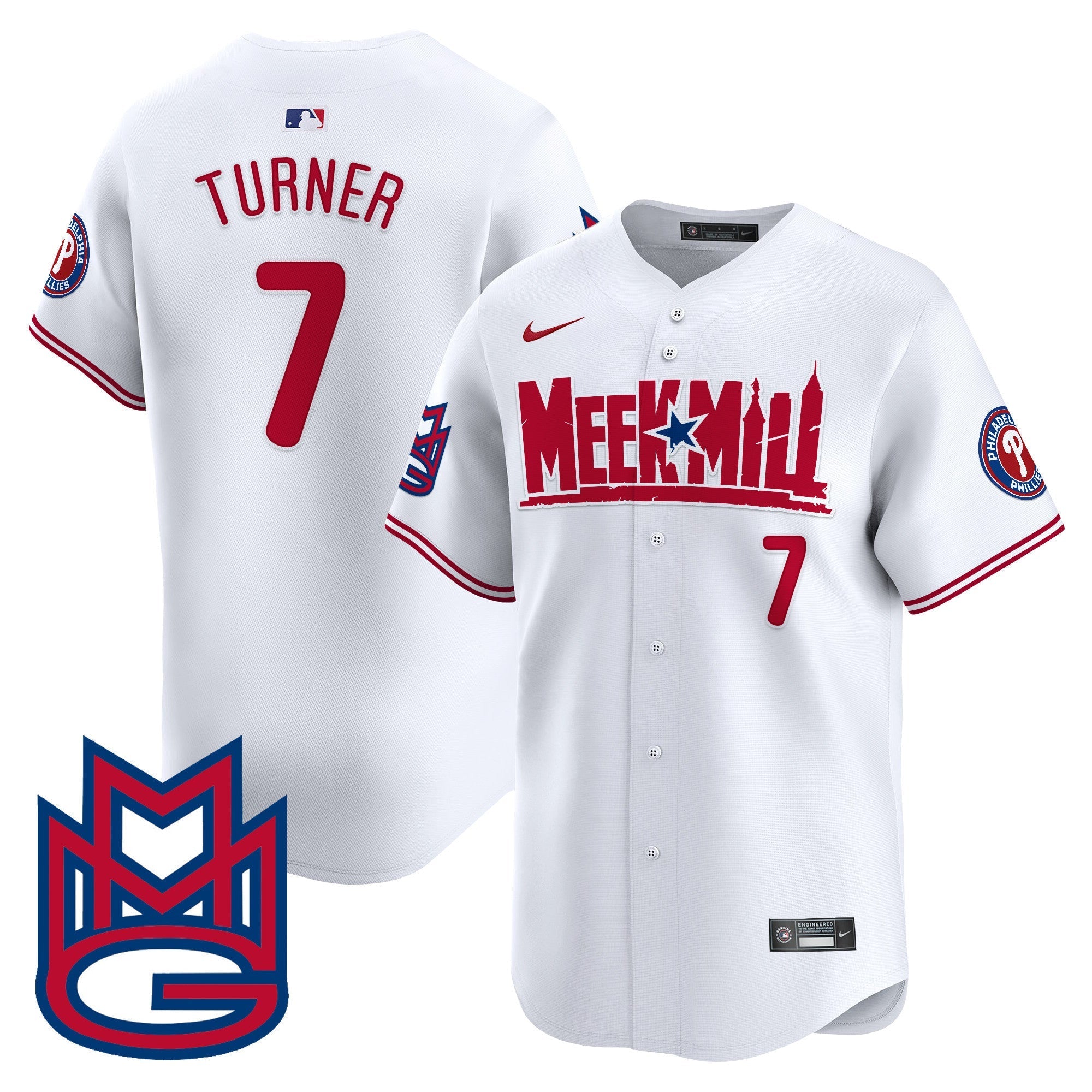 Men's Phillies Meek Mill Vapor Premier Limited Jersey - All Stitched