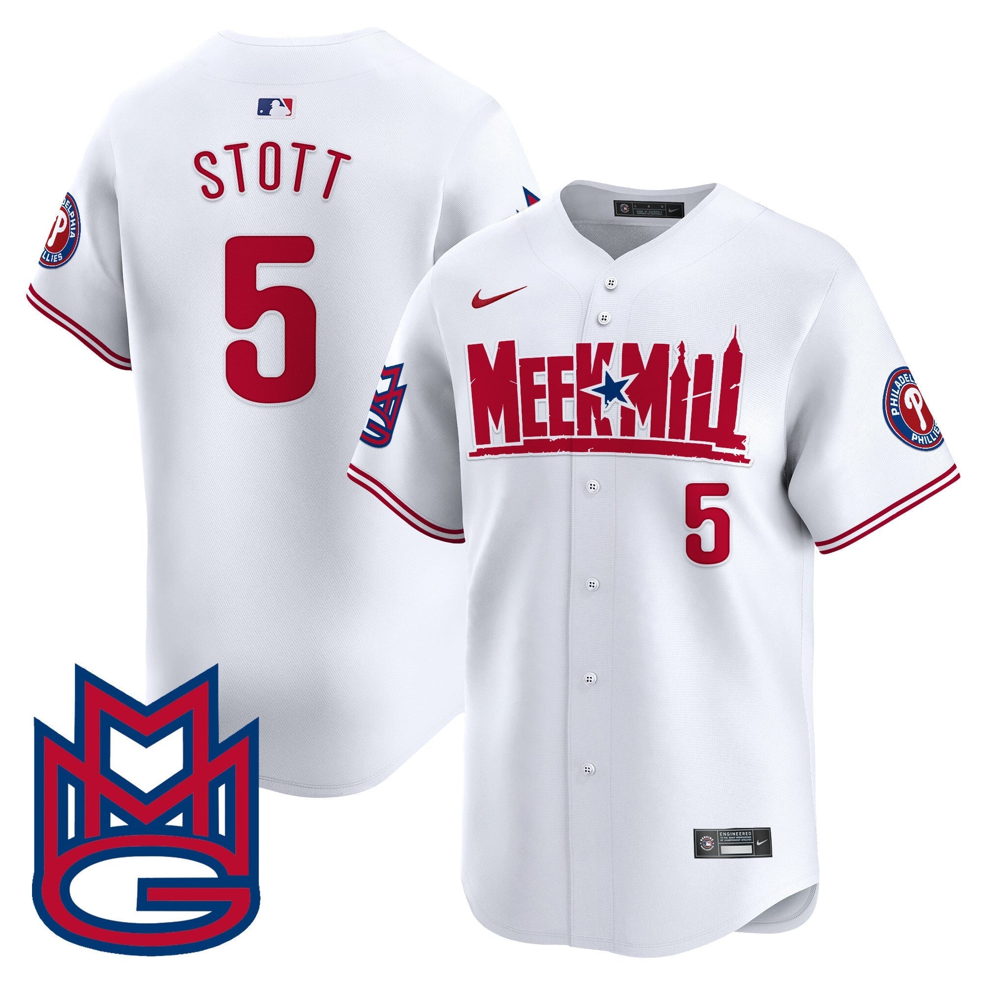 Men's Phillies Meek Mill Vapor Premier Limited Jersey - All Stitched