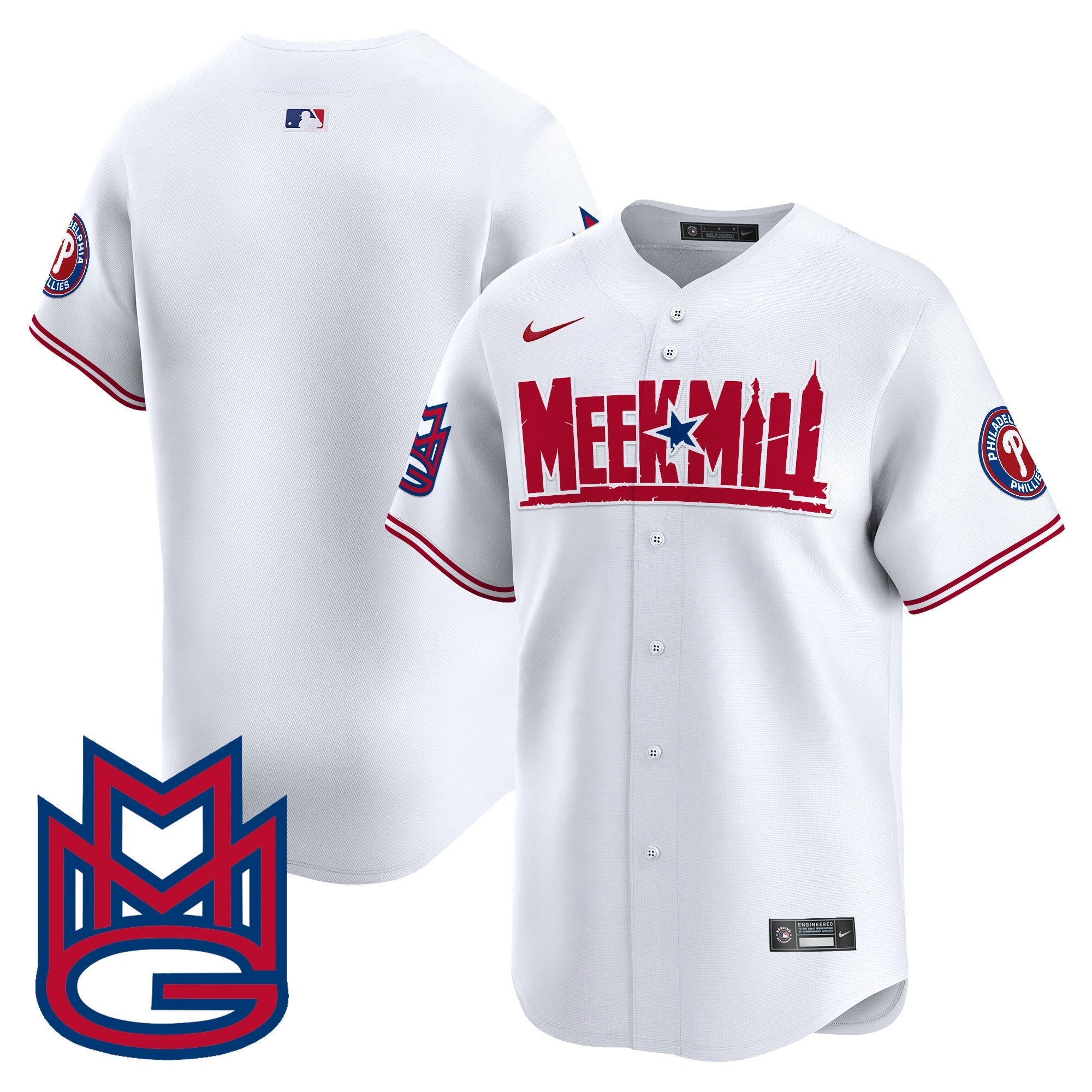 Men's Phillies Meek Mill Vapor Premier Limited Jersey - All Stitched