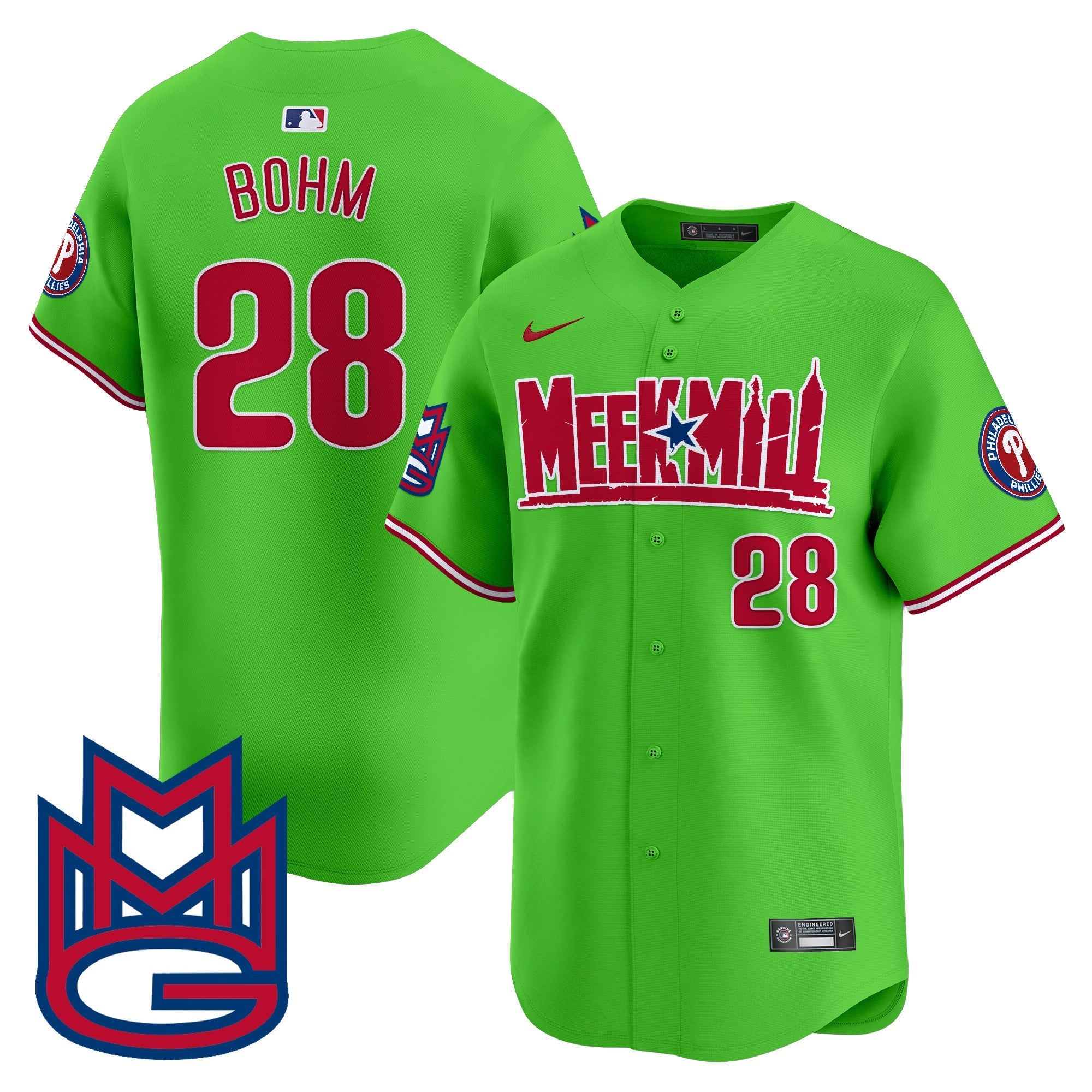 Men's Phillies Meek Mill Vapor Premier Limited Jersey - All Stitched