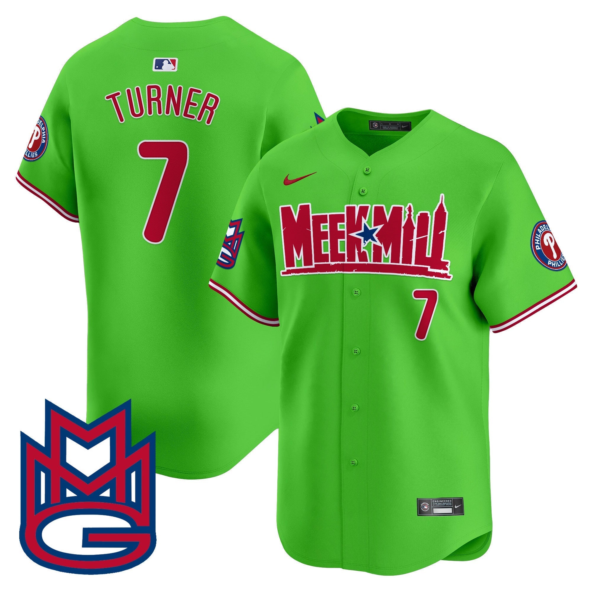 Men's Phillies Meek Mill Vapor Premier Limited Jersey - All Stitched