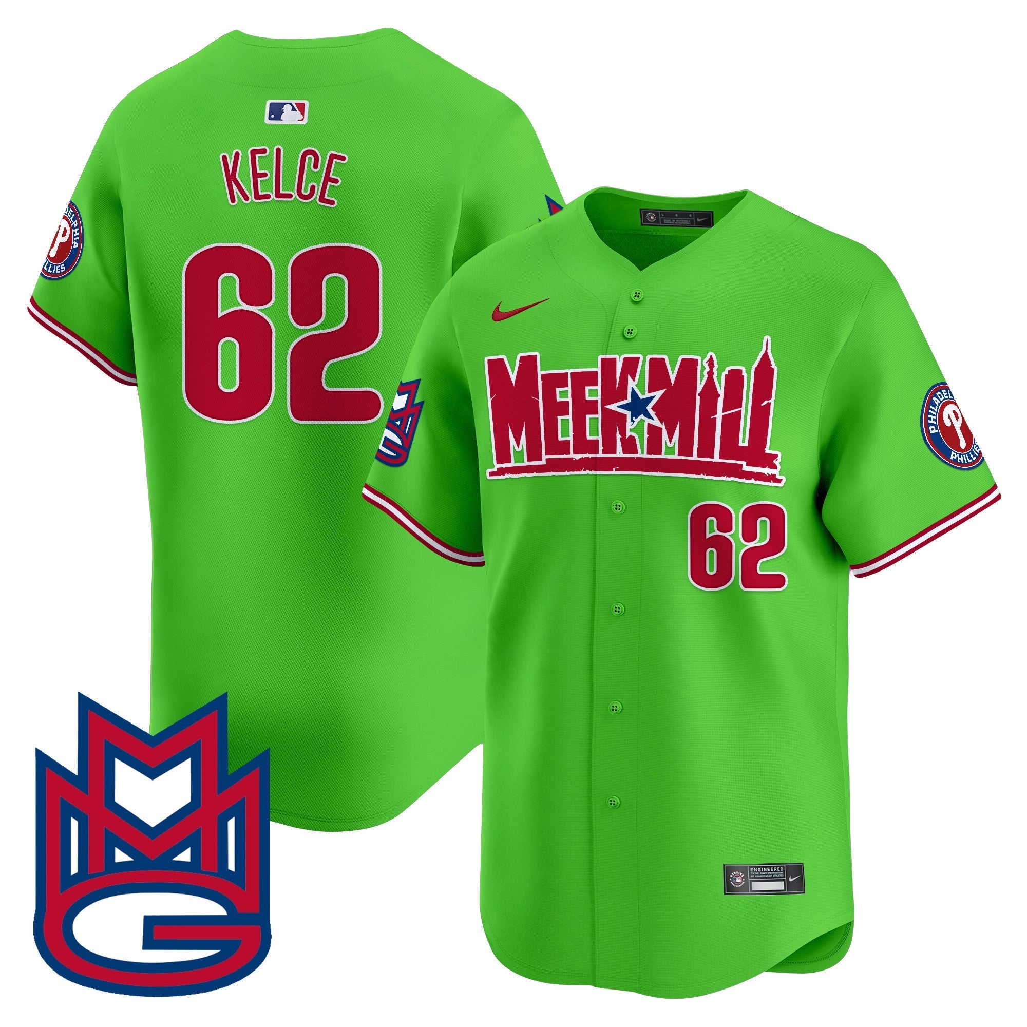 Men's Phillies Meek Mill Vapor Premier Limited Jersey - All Stitched