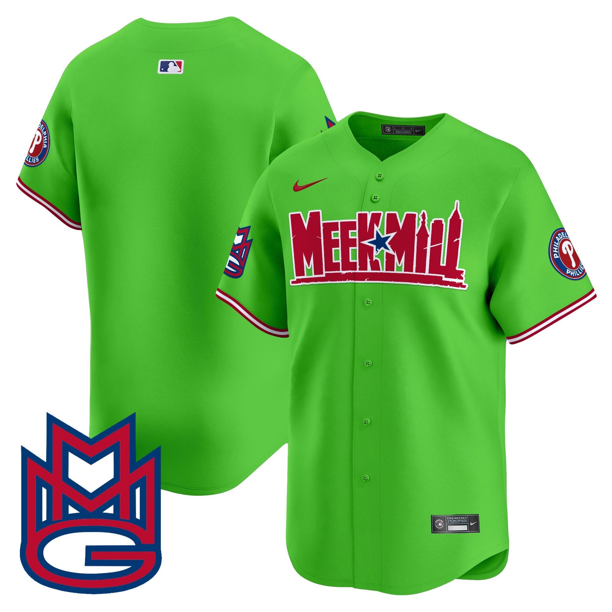 Men's Phillies Meek Mill Vapor Premier Limited Jersey - All Stitched