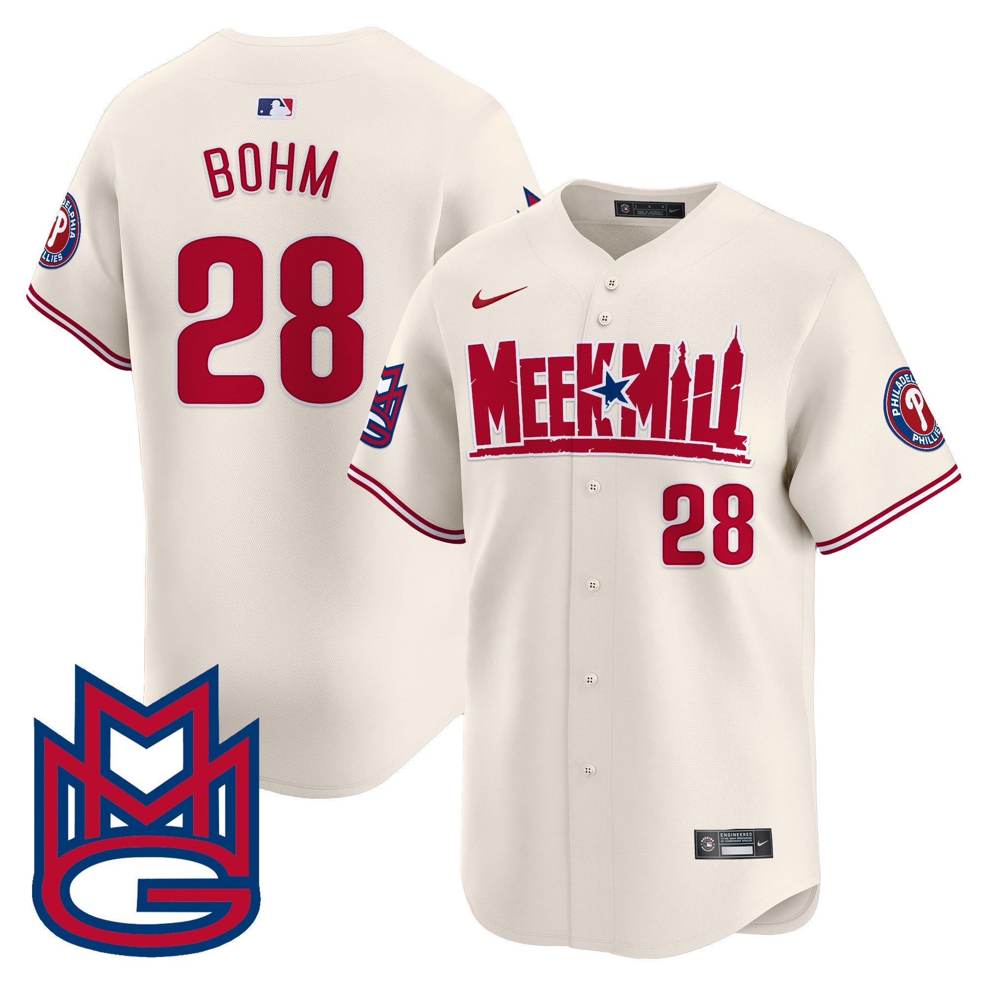 Men's Phillies Meek Mill Vapor Premier Limited Jersey - All Stitched