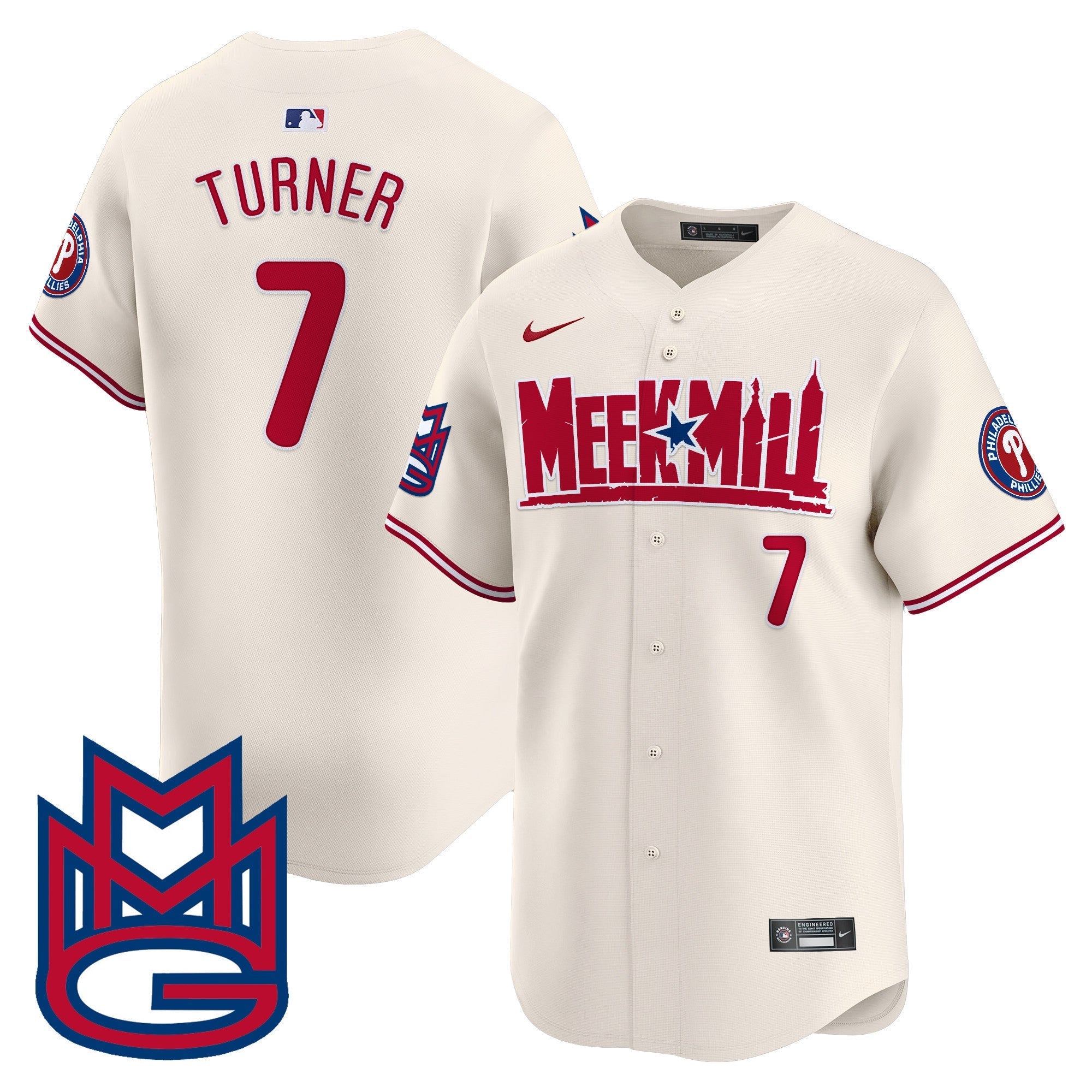 Men's Phillies Meek Mill Vapor Premier Limited Jersey - All Stitched