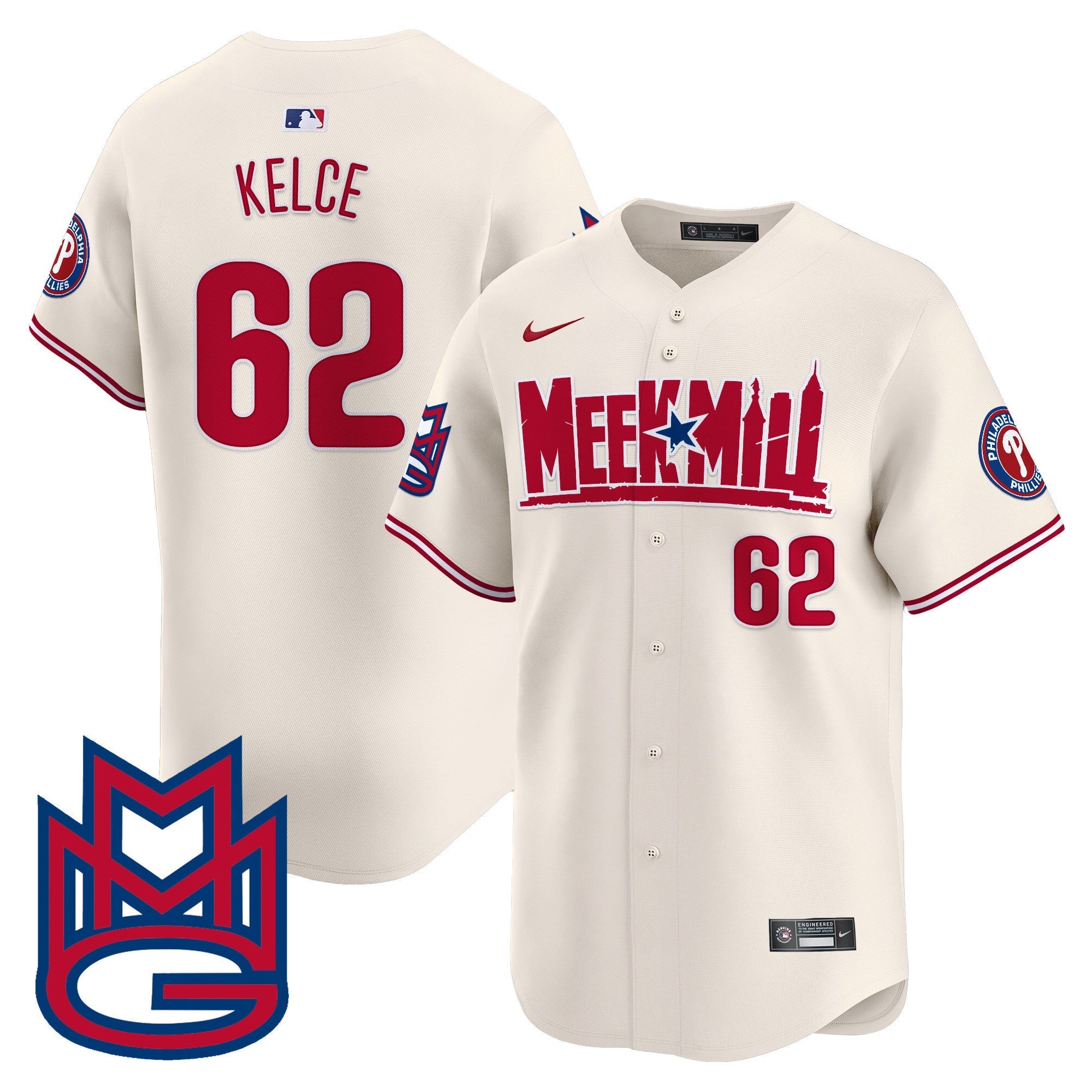 Men's Phillies Meek Mill Vapor Premier Limited Jersey - All Stitched