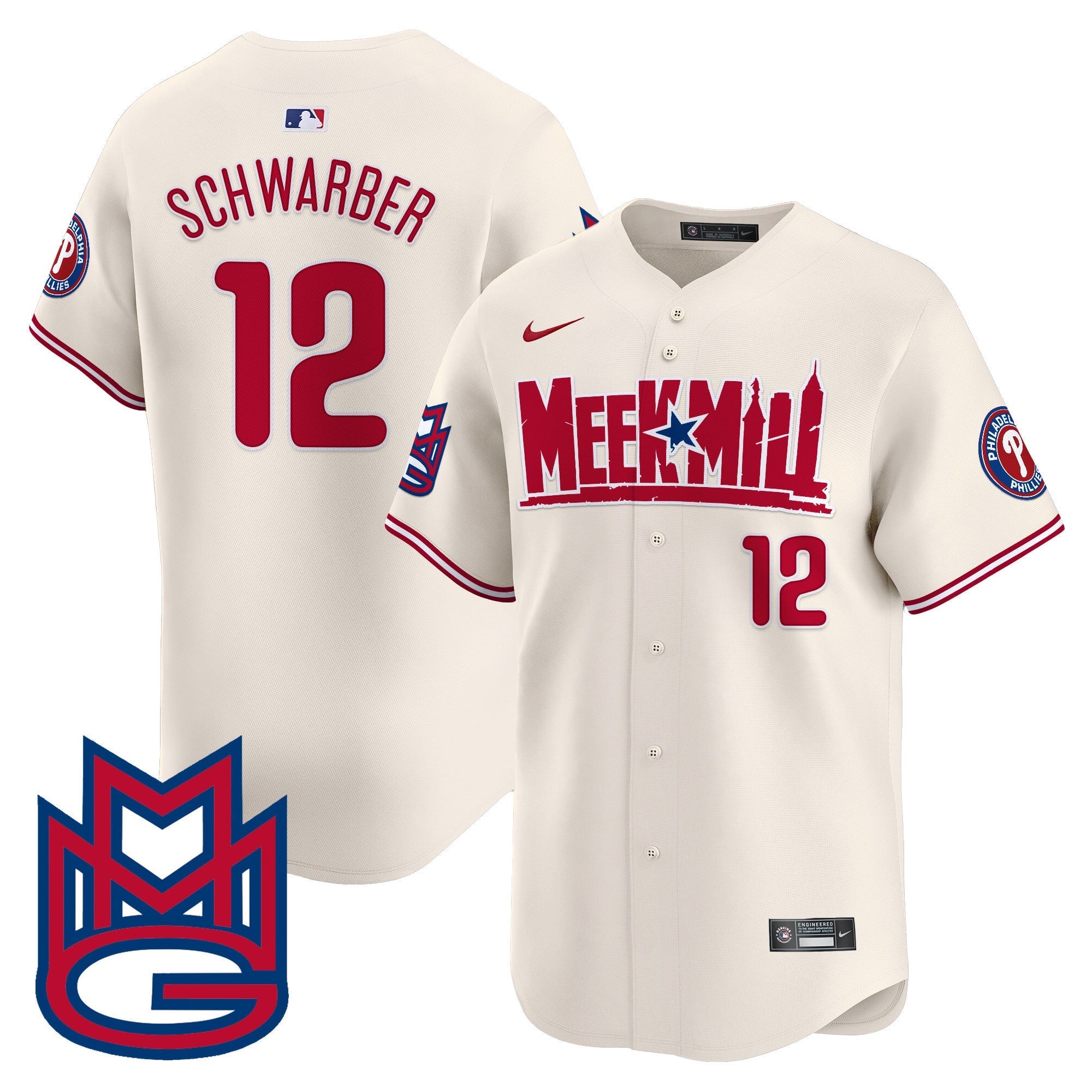 Men's Phillies Meek Mill Vapor Premier Limited Jersey - All Stitched