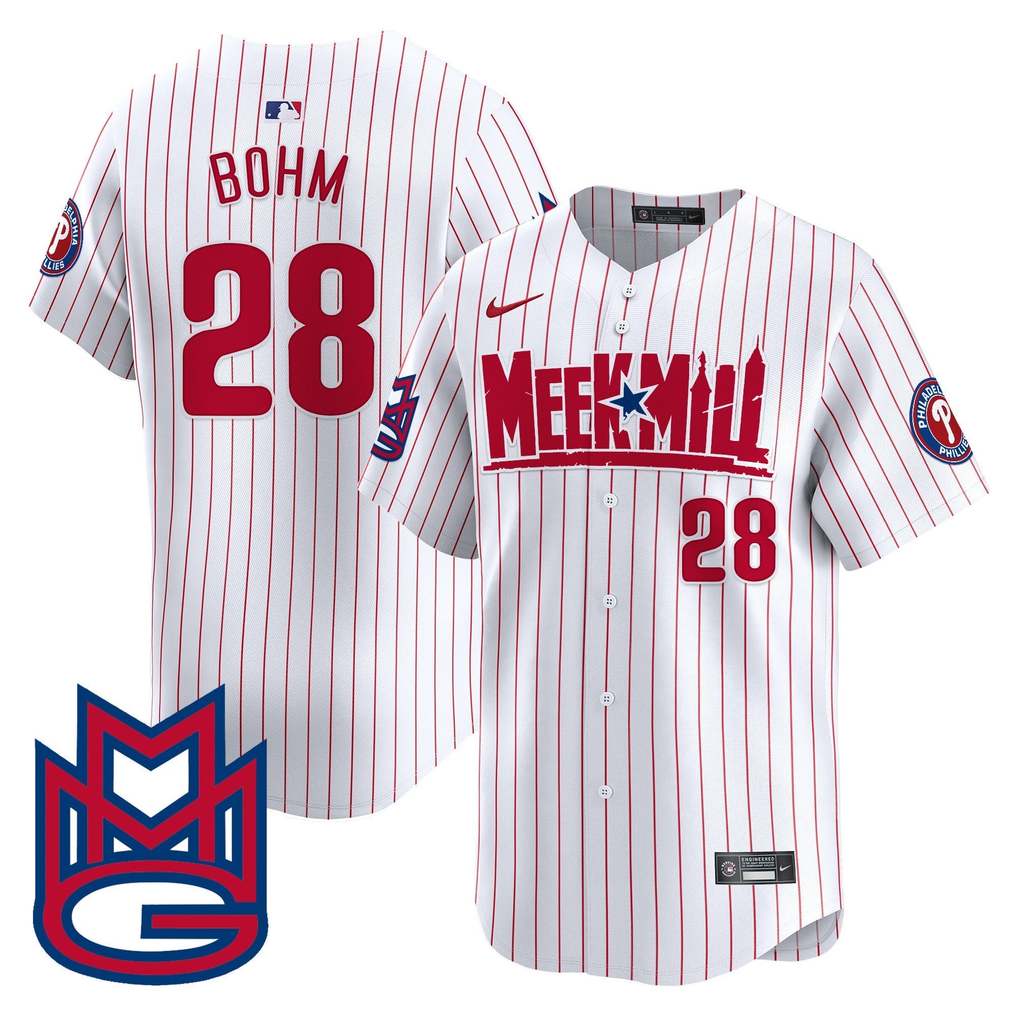 Men's Phillies Meek Mill Vapor Premier Limited Jersey - All Stitched