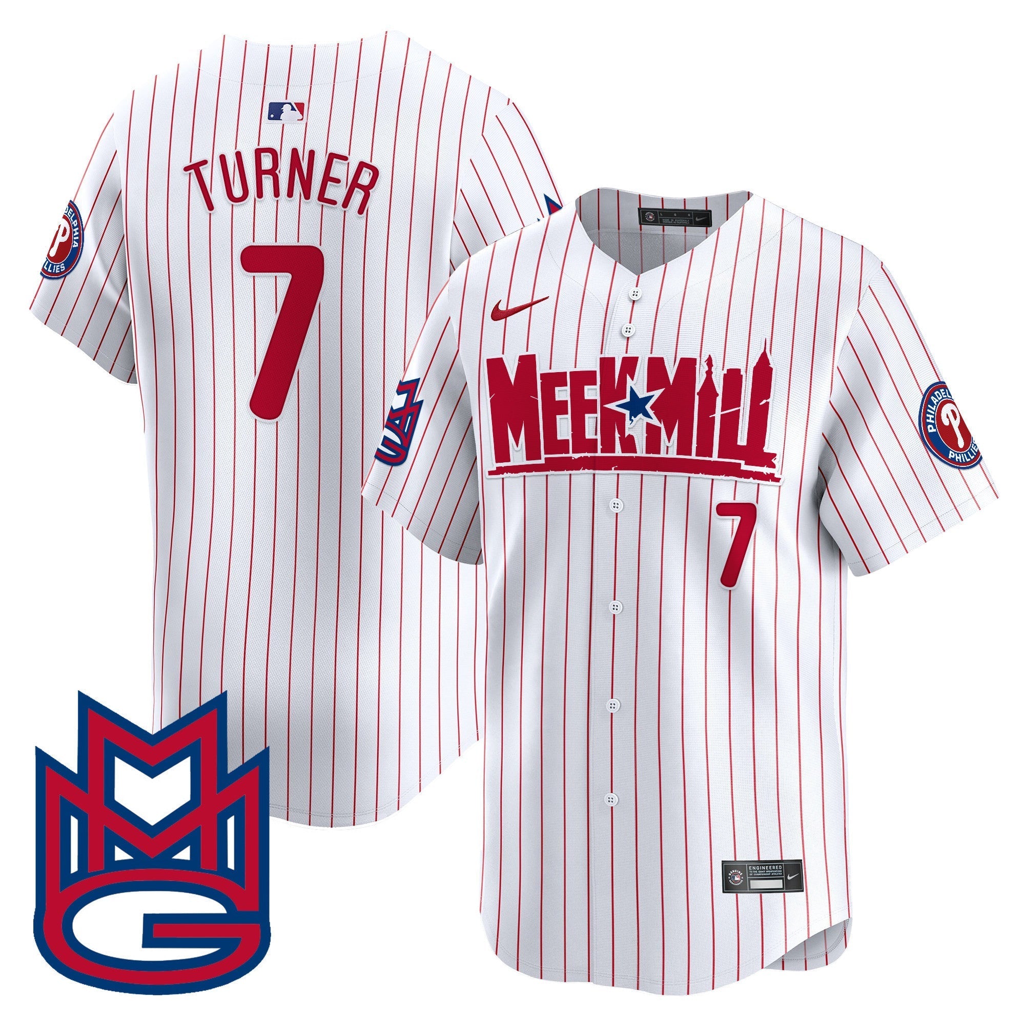 Men's Phillies Meek Mill Vapor Premier Limited Jersey - All Stitched