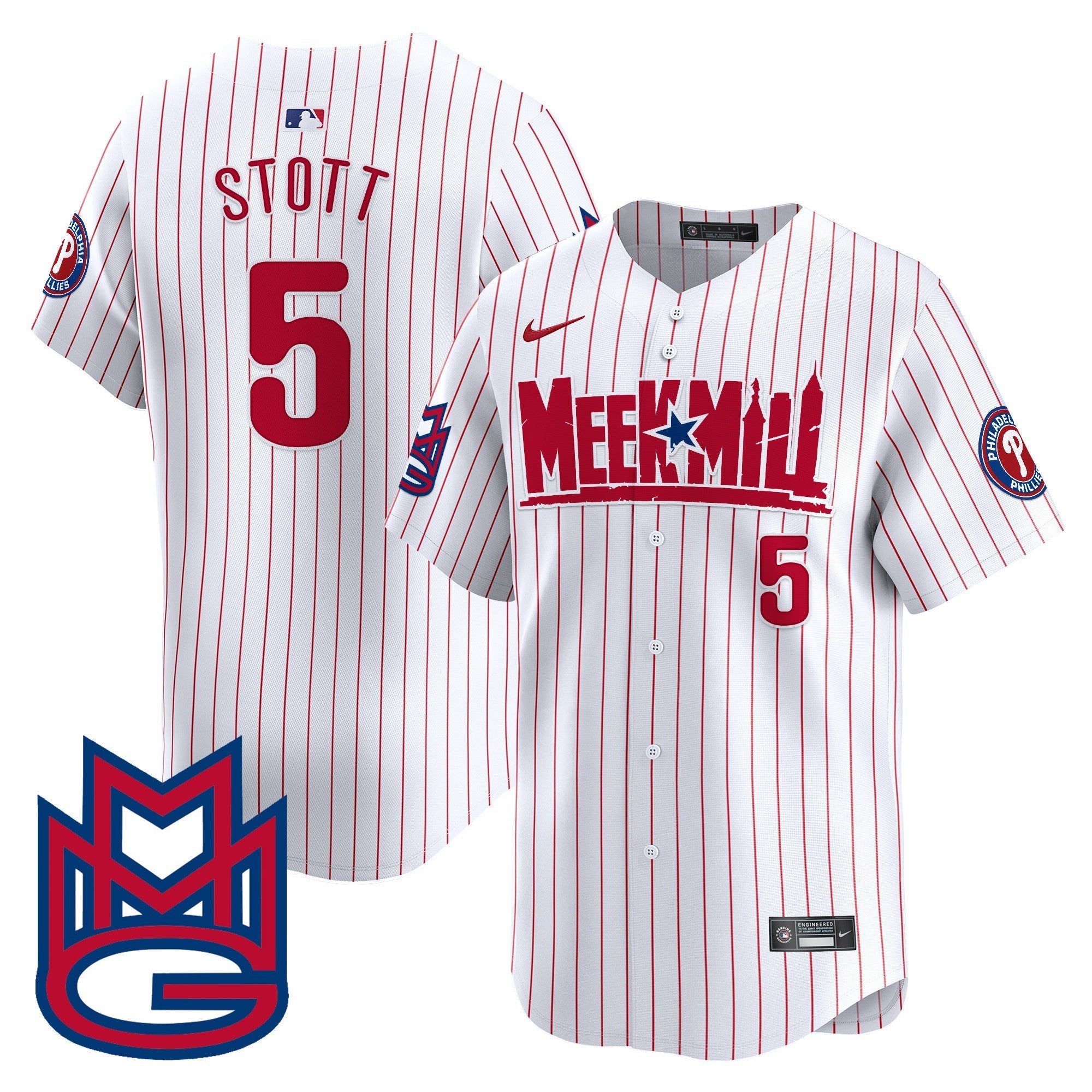 Men's Phillies Meek Mill Vapor Premier Limited Jersey - All Stitched
