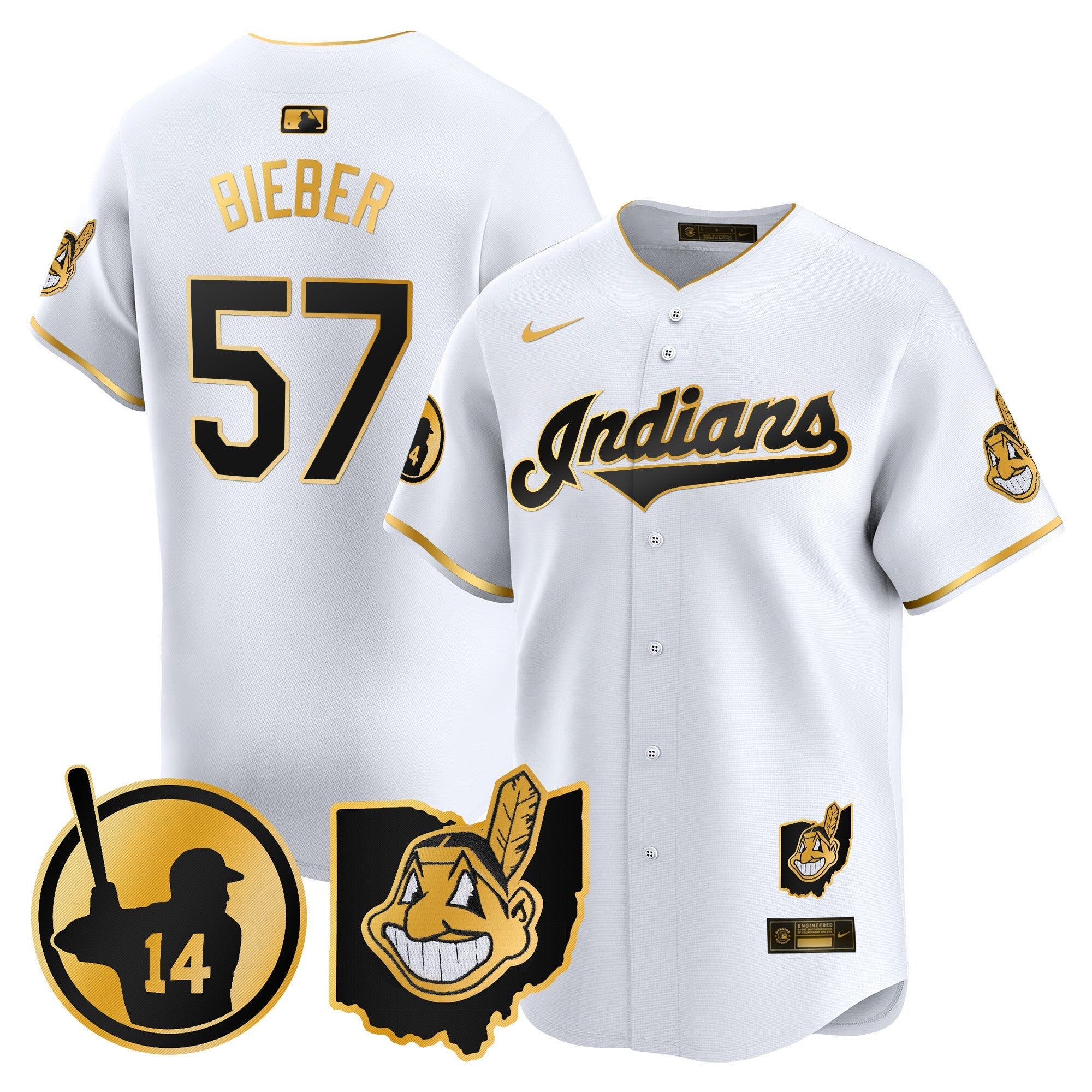 Women's Cleveland Indians Larry Doby Patch Vapor Premier Limited Jersey - All Stitched