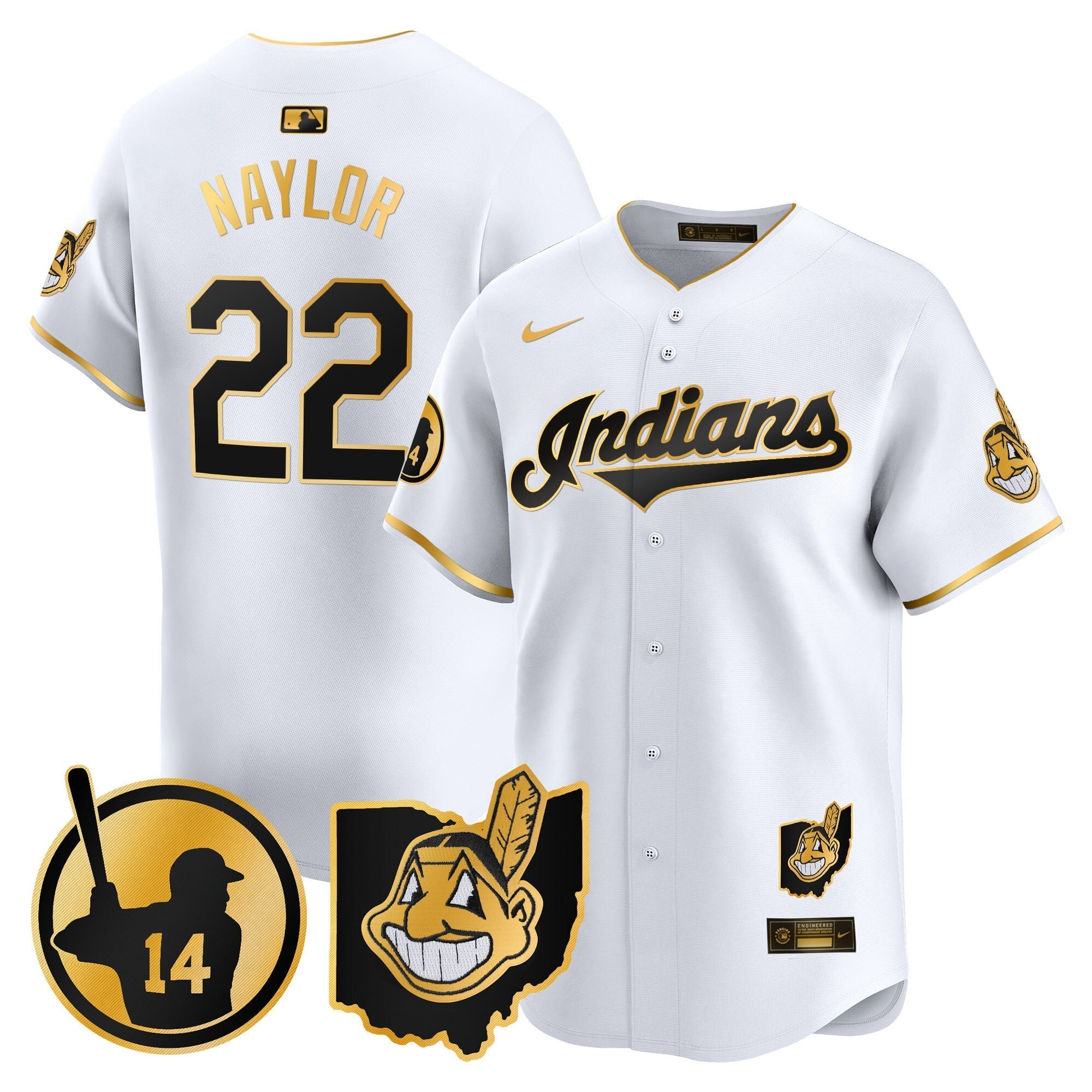 Women's Cleveland Indians Larry Doby Patch Vapor Premier Limited Jersey - All Stitched
