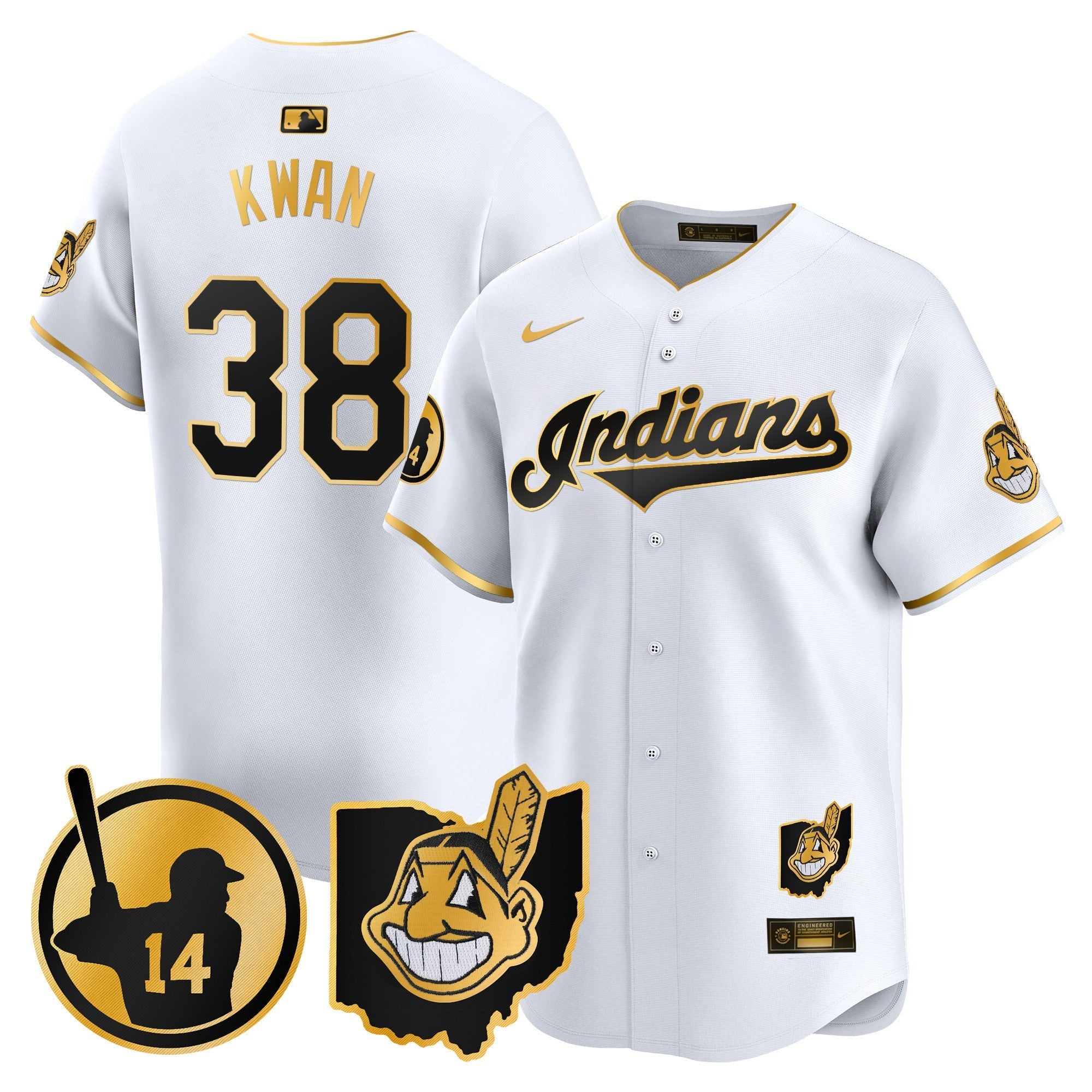Women's Cleveland Indians Larry Doby Patch Vapor Premier Limited Jersey - All Stitched
