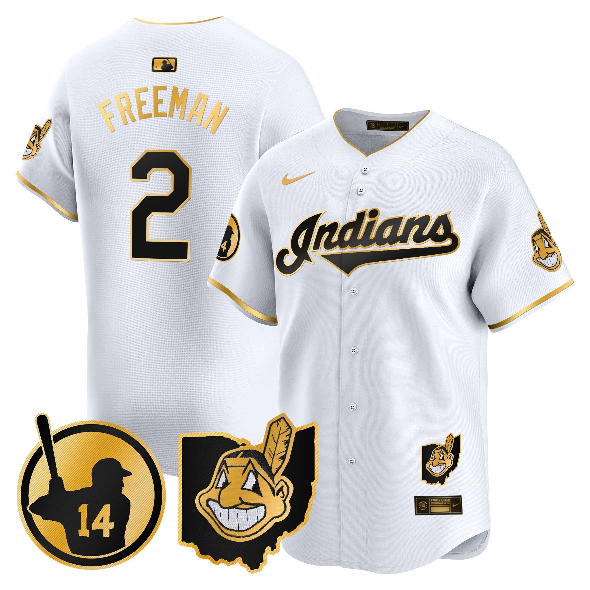 Women's Cleveland Indians Larry Doby Patch Vapor Premier Limited Jersey - All Stitched