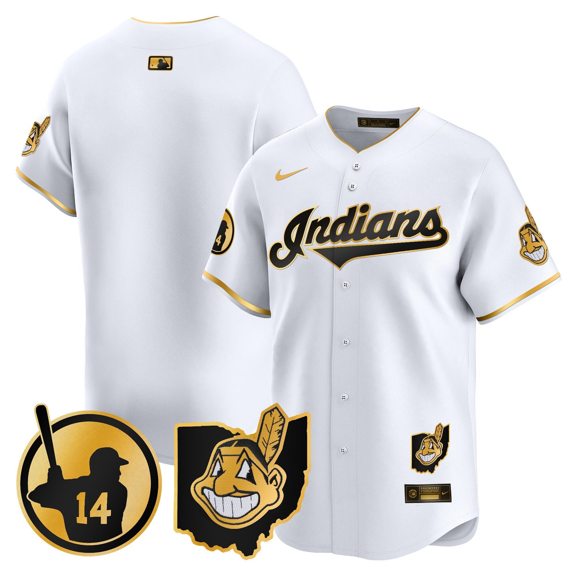 Women's Cleveland Indians Larry Doby Patch Vapor Premier Limited Jersey - All Stitched
