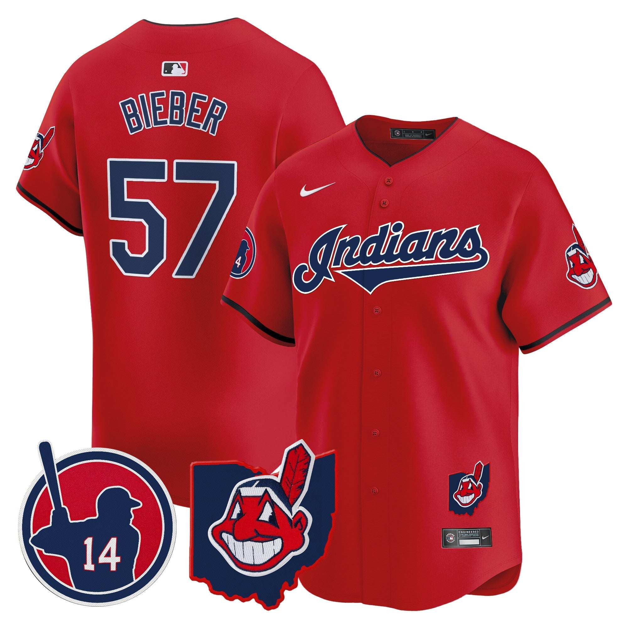 Women's Cleveland Indians Larry Doby Patch Vapor Premier Limited Jersey - All Stitched