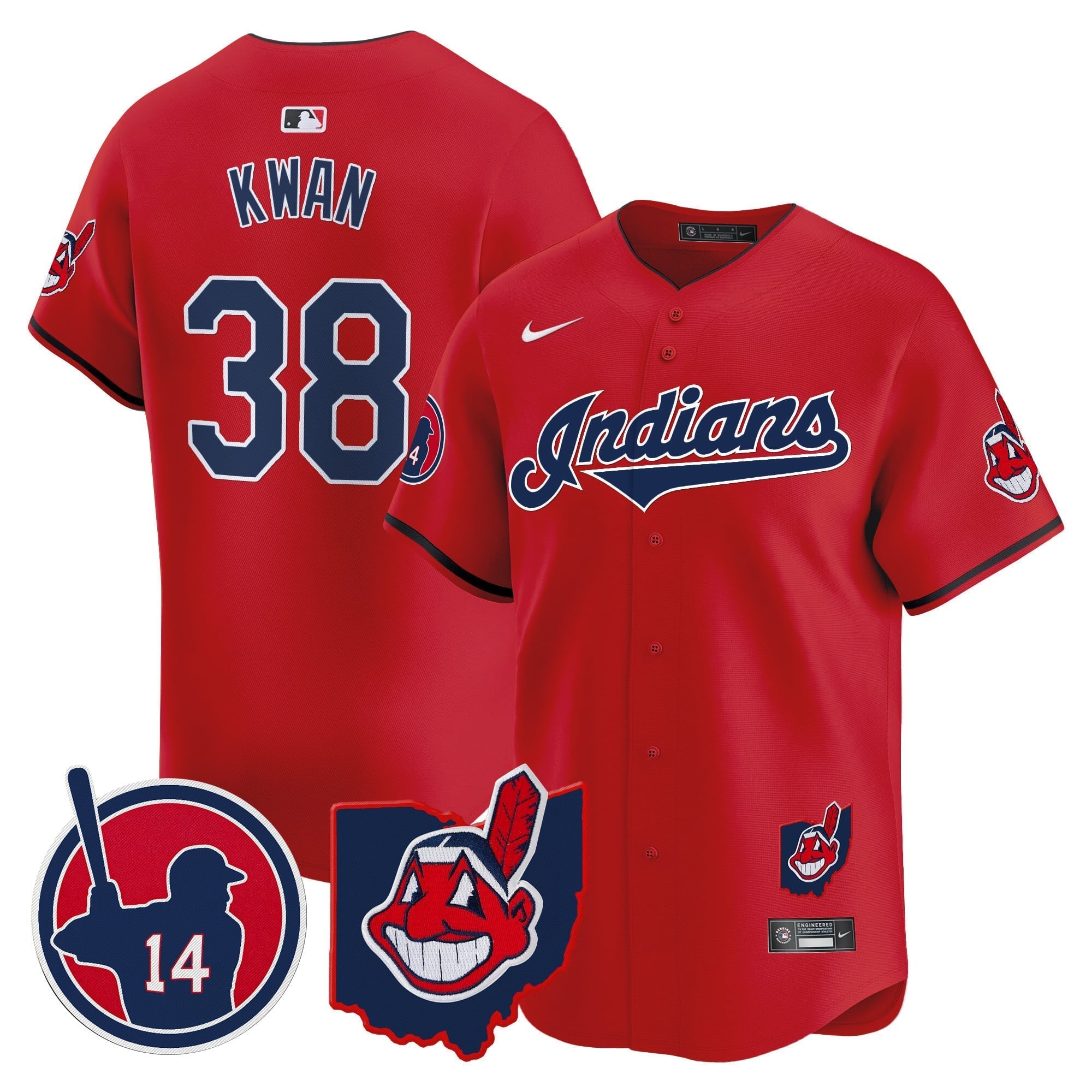 Women's Cleveland Indians Larry Doby Patch Vapor Premier Limited Jersey - All Stitched