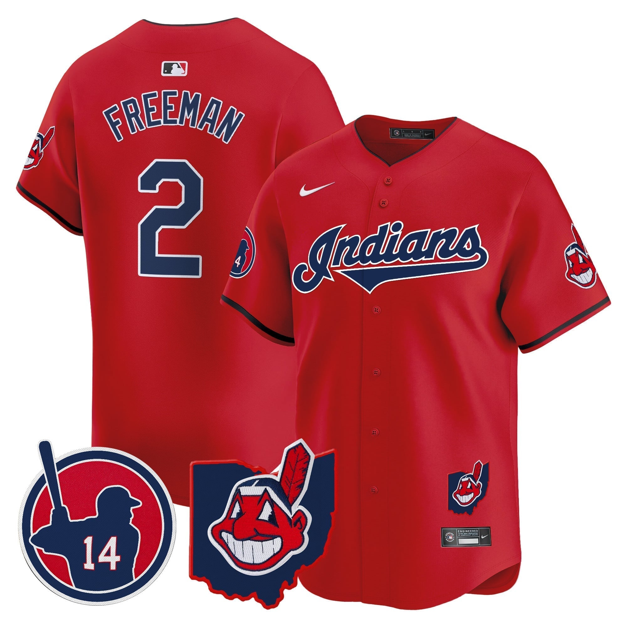 Men's Cleveland Indians Larry Doby Patch Vapor Premier Limited Jersey - All Stitched
