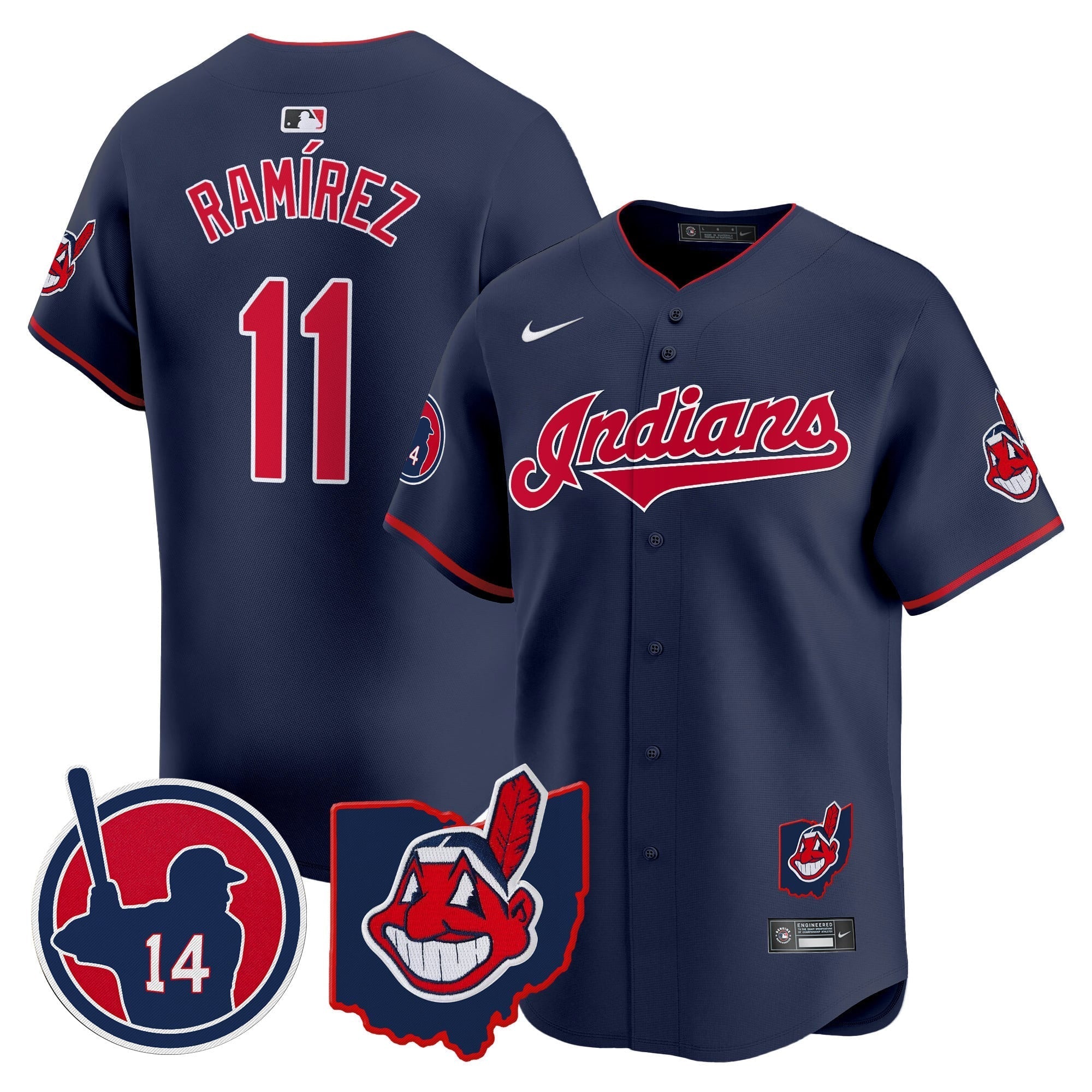 Women's Cleveland Indians Larry Doby Patch Vapor Premier Limited Jersey - All Stitched