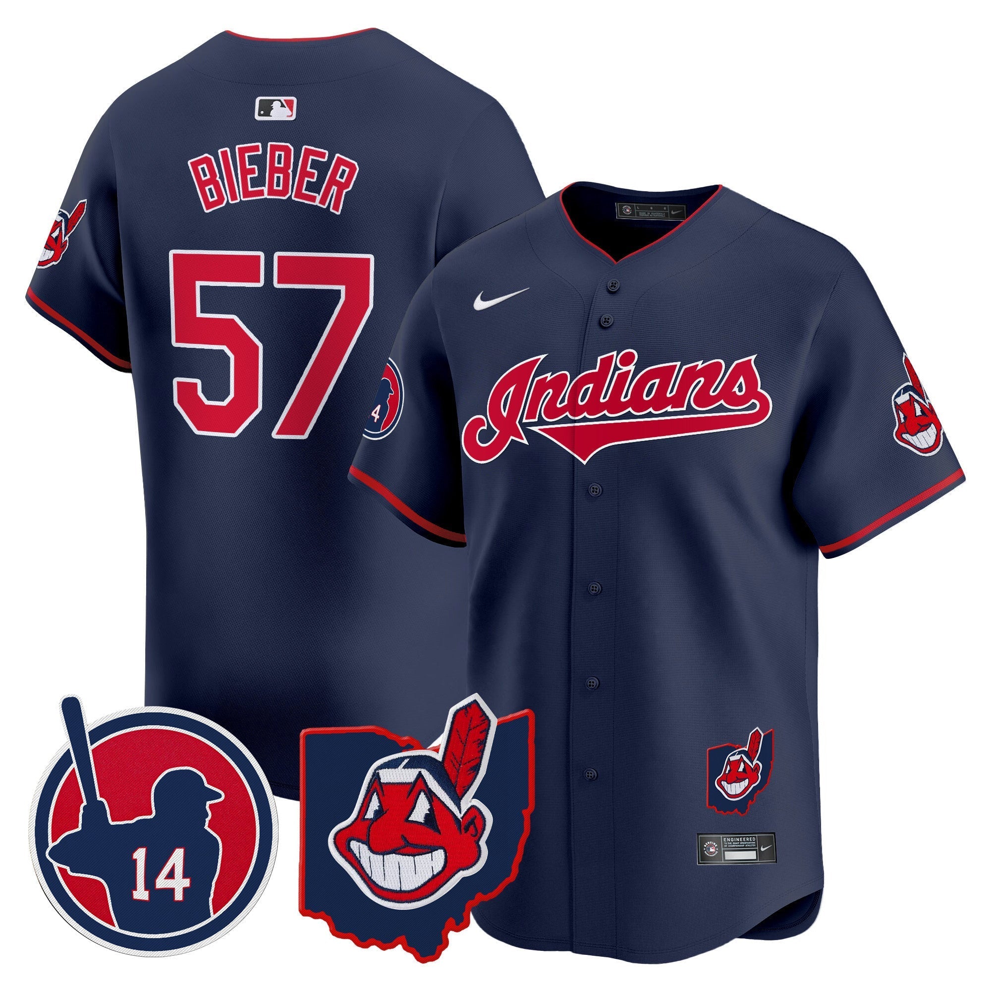 Women's Cleveland Indians Larry Doby Patch Vapor Premier Limited Jersey - All Stitched