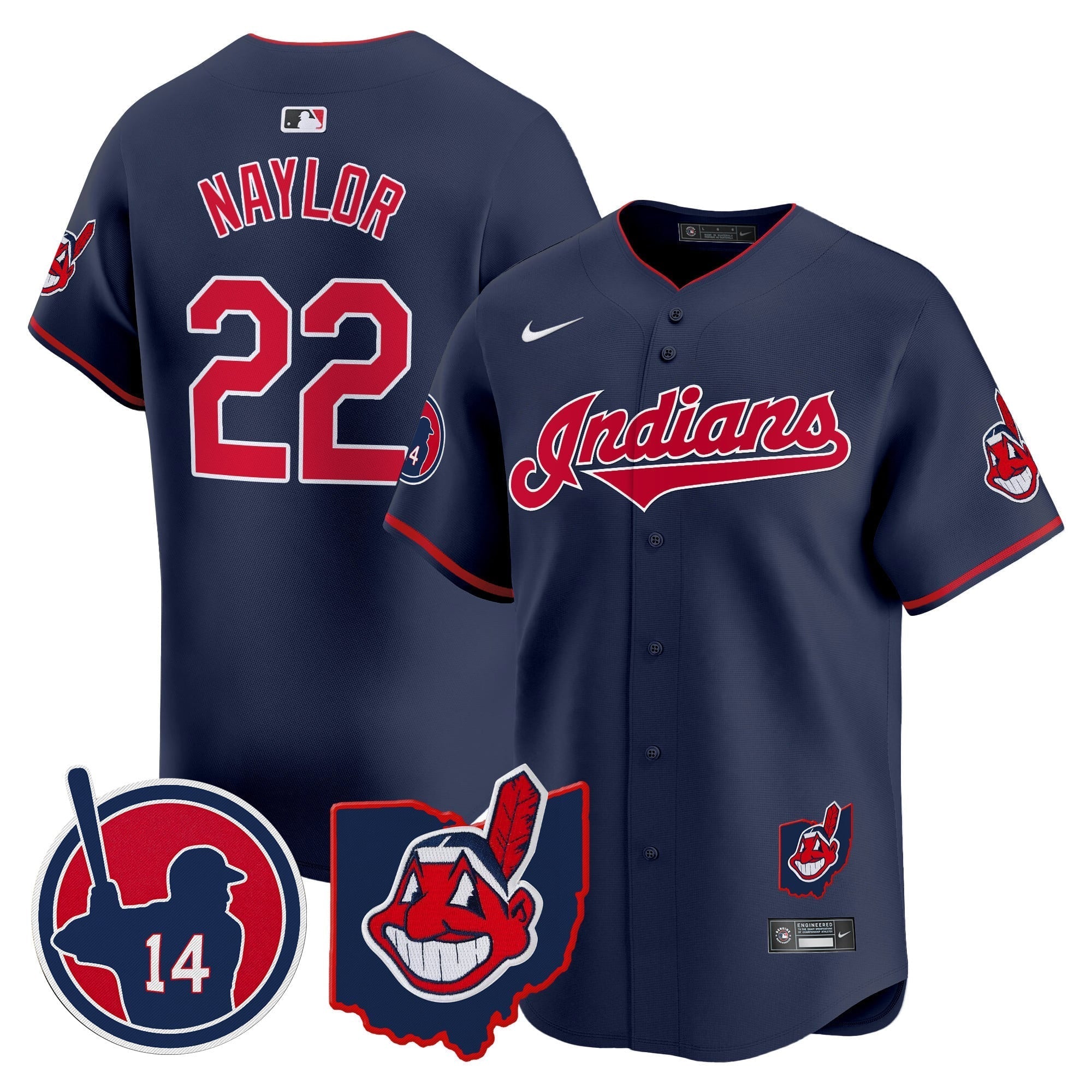 Women's Cleveland Indians Larry Doby Patch Vapor Premier Limited Jersey - All Stitched